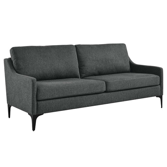 Corland Upholstered Fabric Sofa Charcoal EEI-6019-CHA