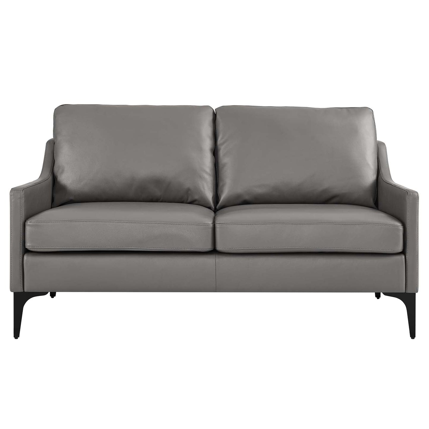 Corland Leather Loveseat Gray EEI-6020-GRY