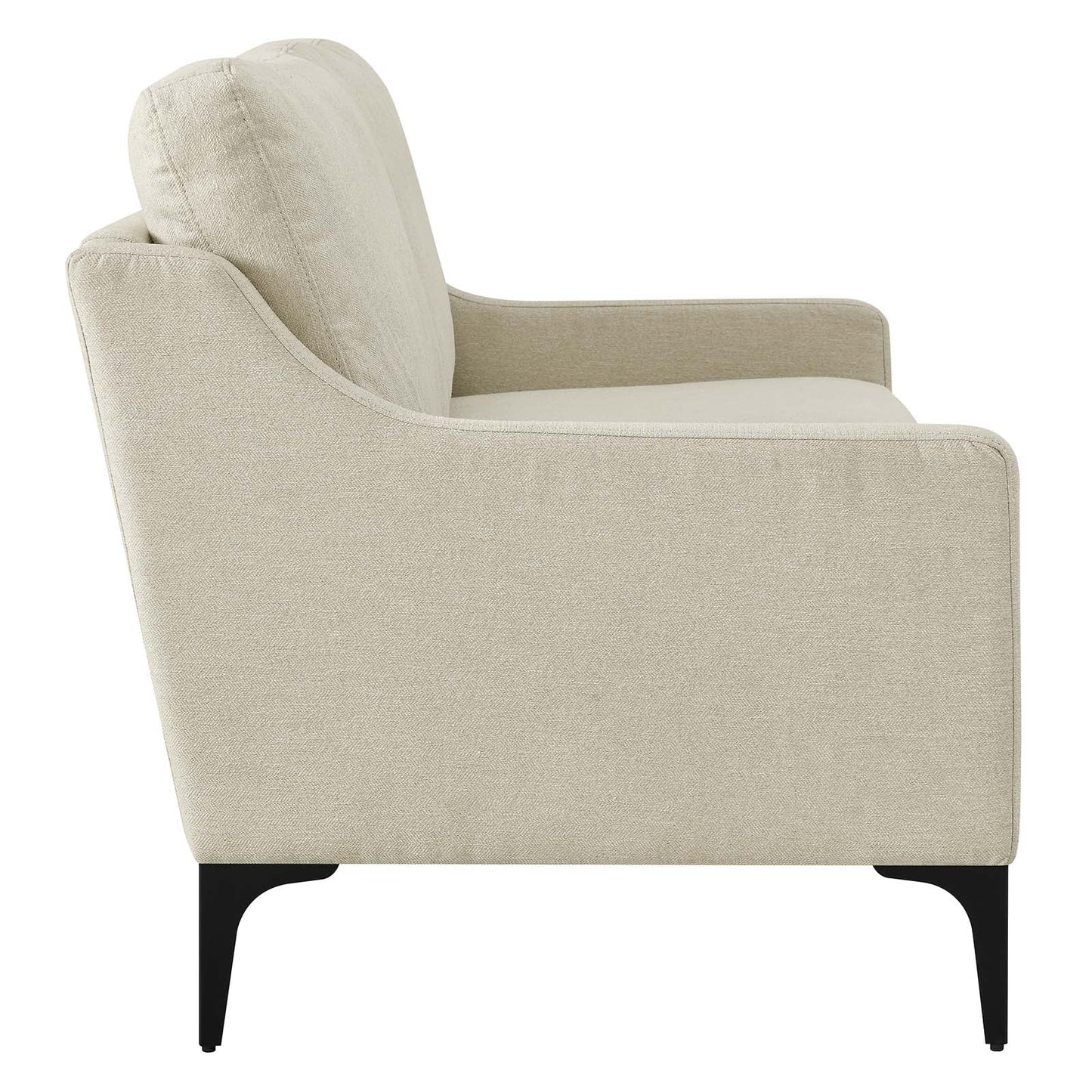 Corland Upholstered Fabric Loveseat Beige EEI-6021-BEI