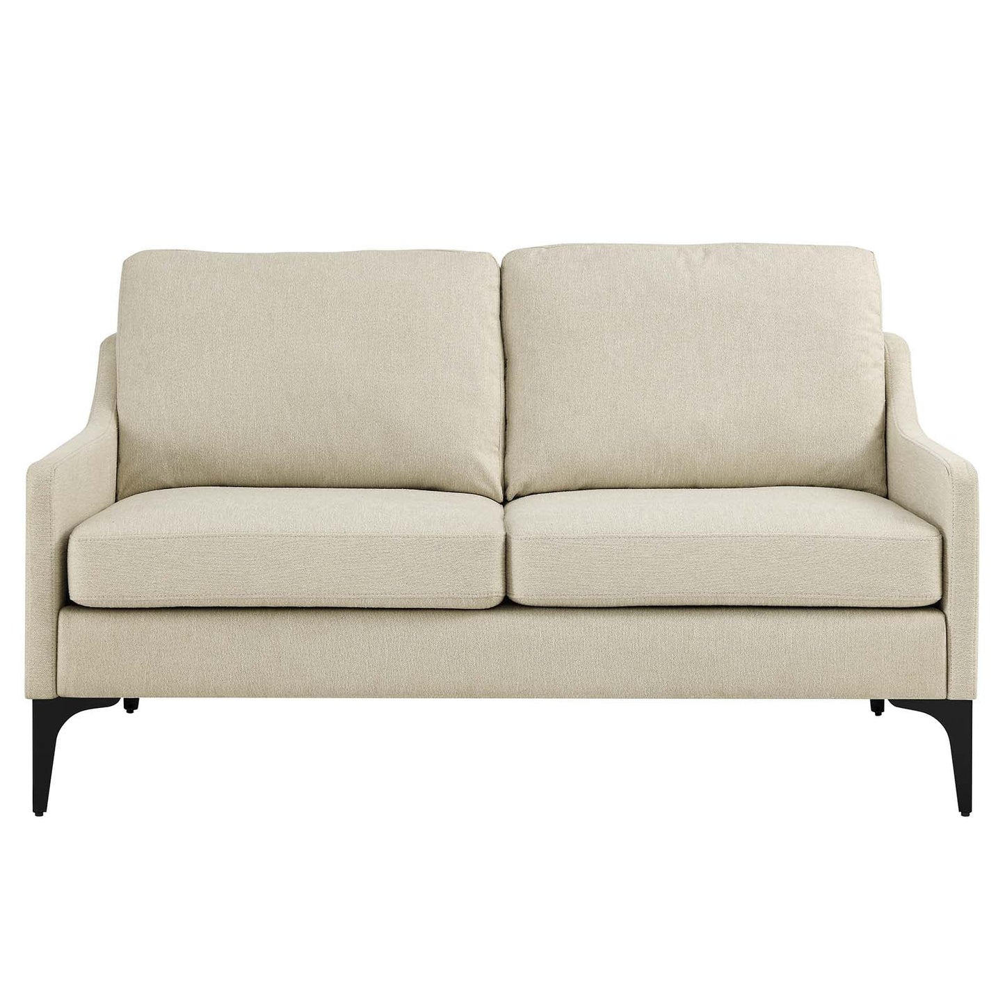 Corland Upholstered Fabric Loveseat Beige EEI-6021-BEI