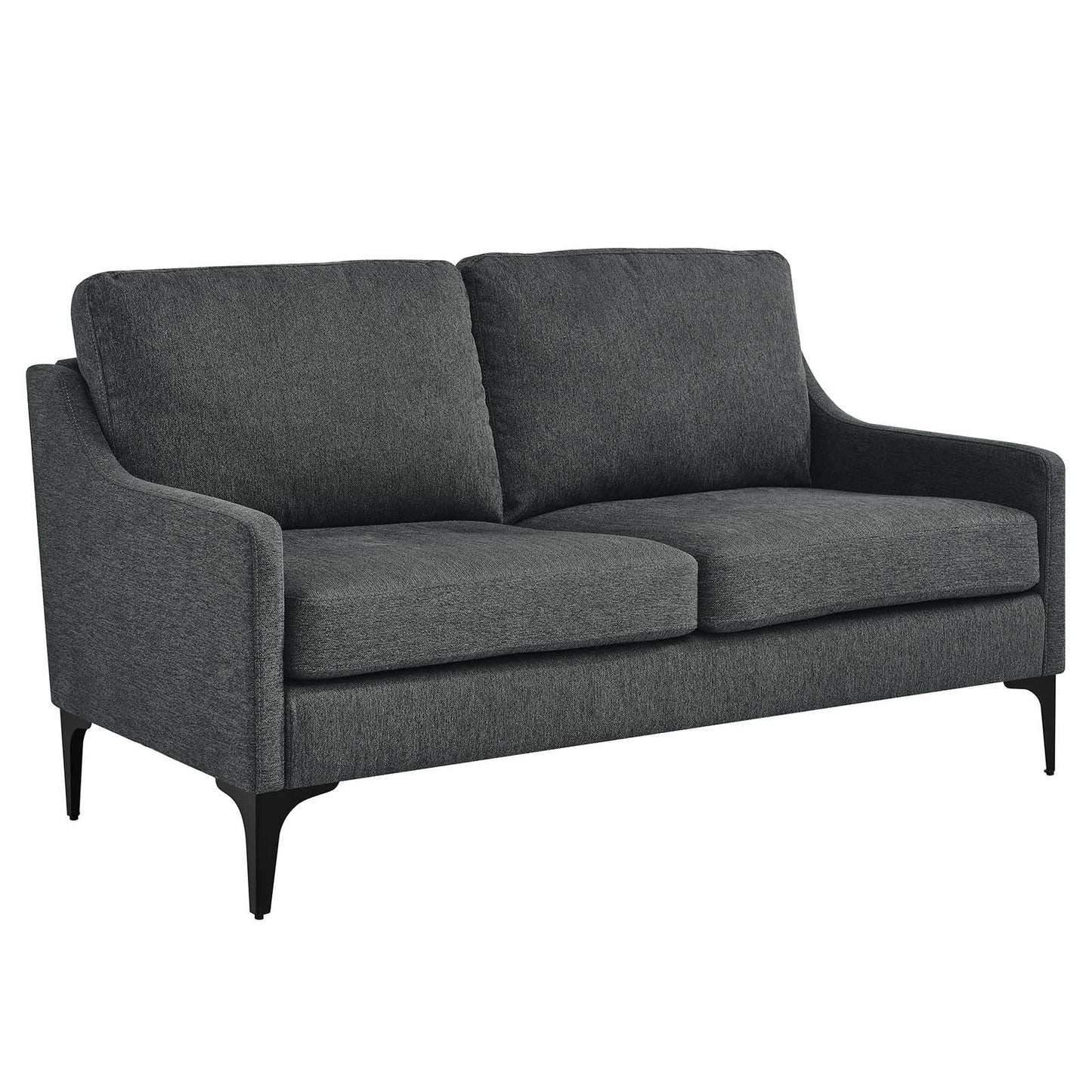 Corland Upholstered Fabric Loveseat Charcoal EEI-6021-CHA