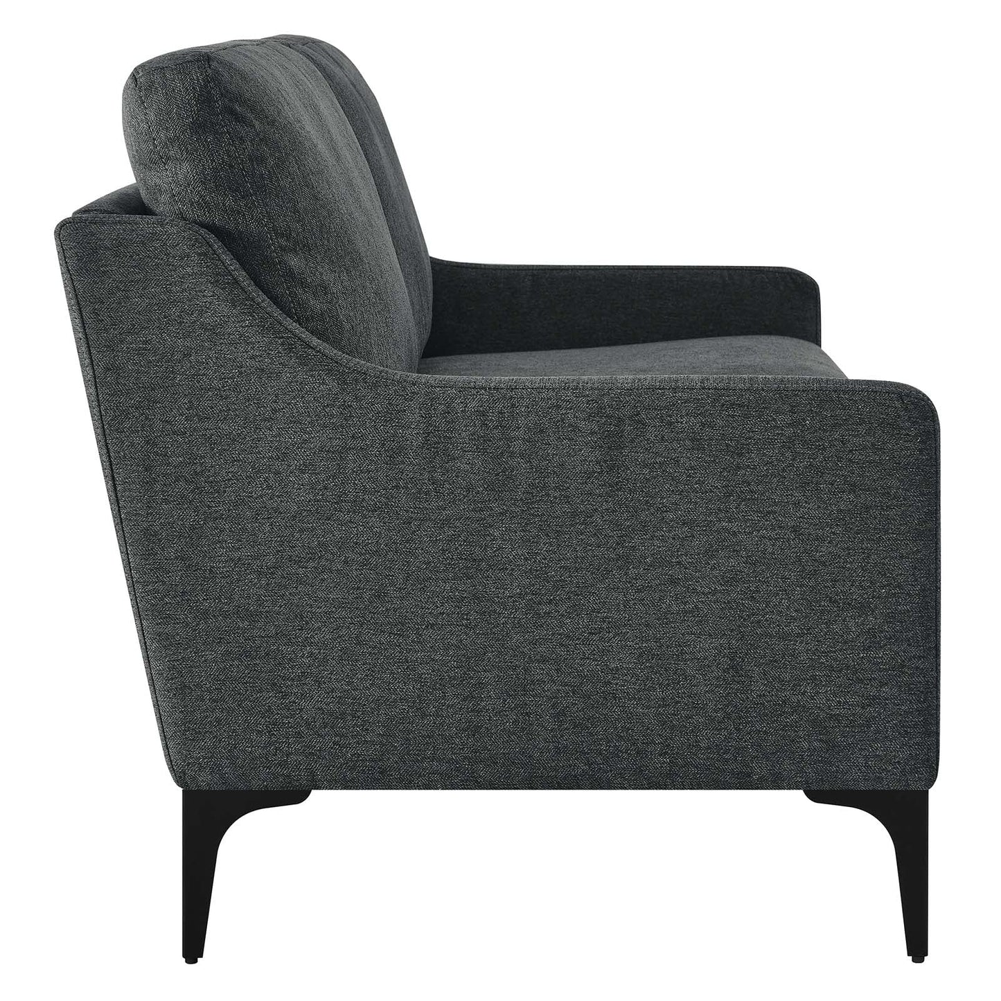 Corland Upholstered Fabric Loveseat Charcoal EEI-6021-CHA