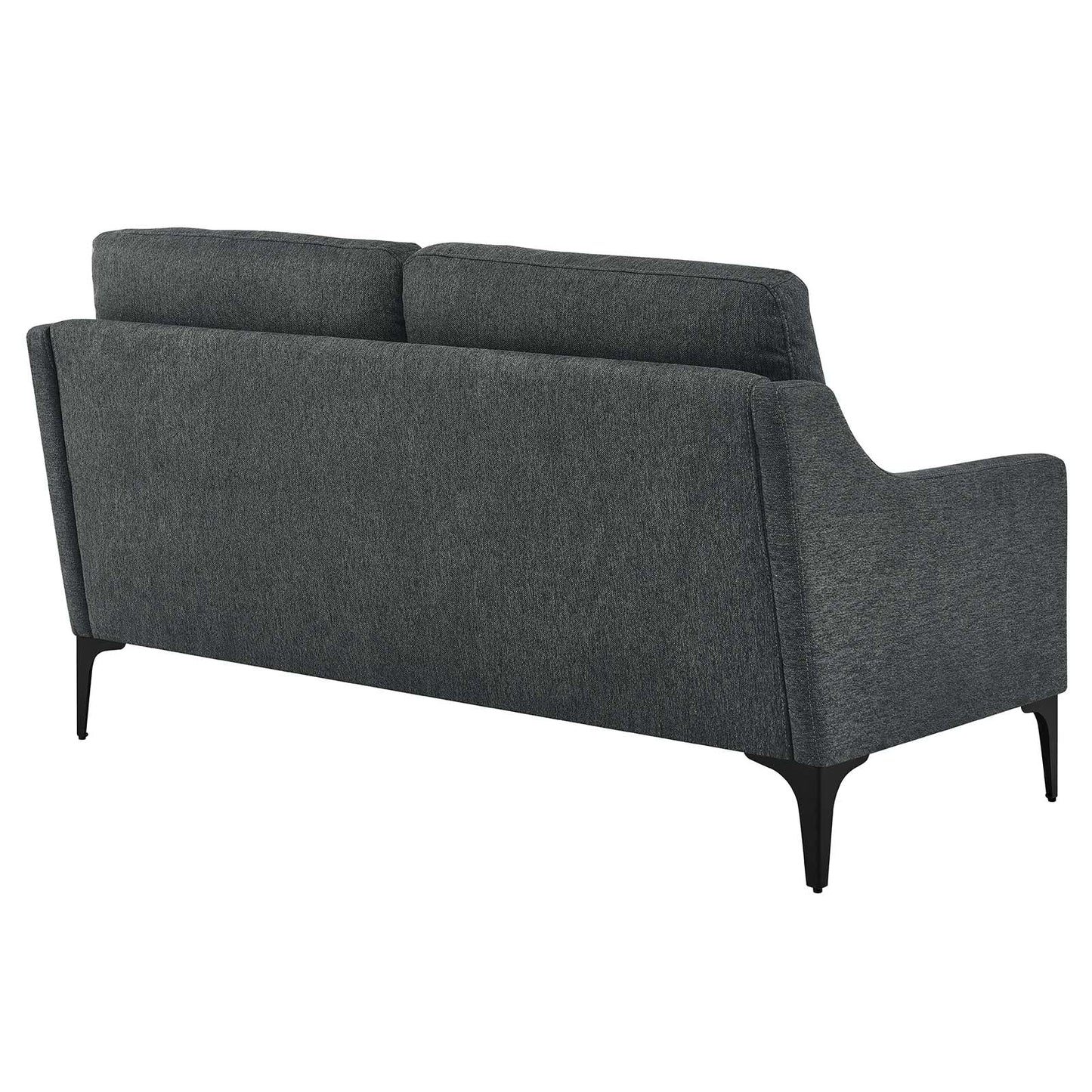 Corland Upholstered Fabric Loveseat Charcoal EEI-6021-CHA