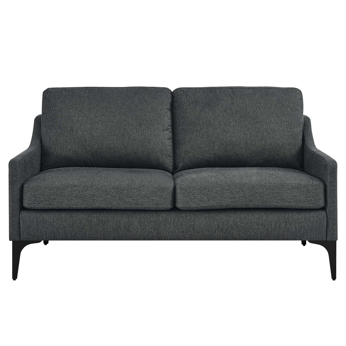 Corland Upholstered Fabric Loveseat Charcoal EEI-6021-CHA