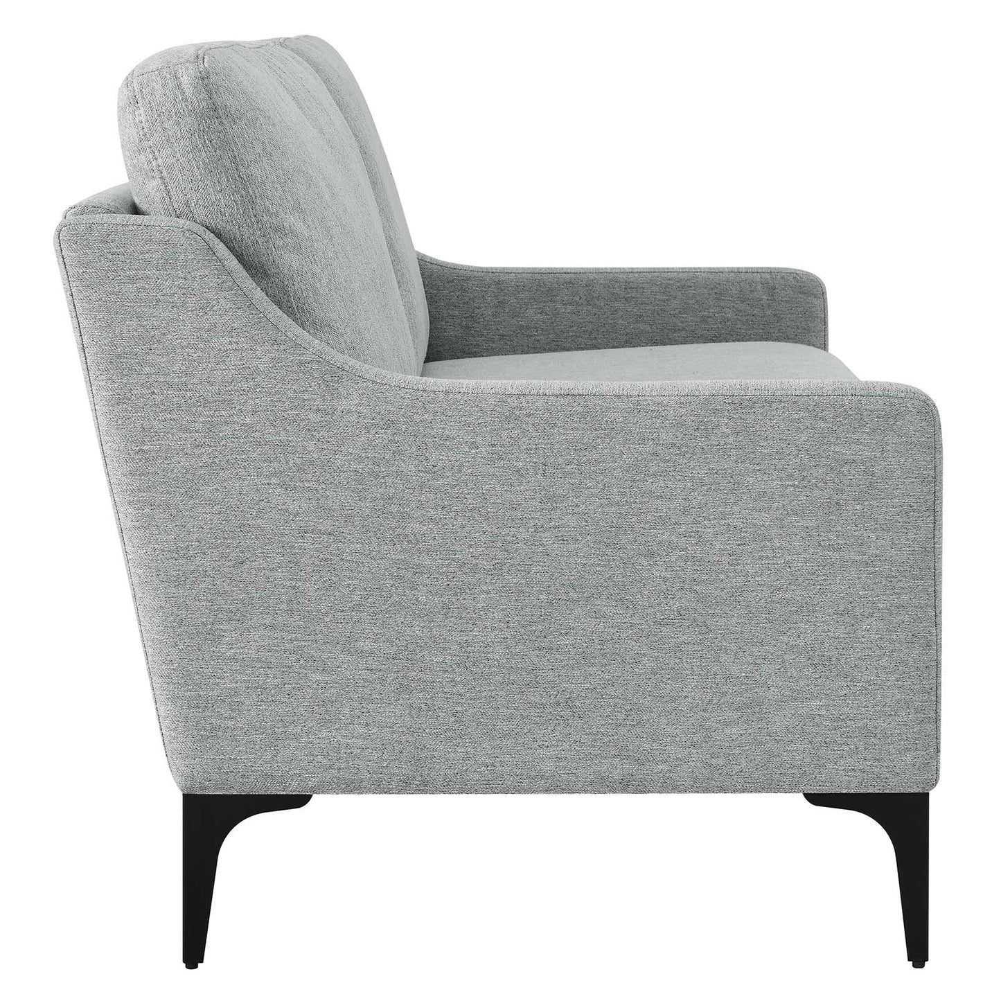 Corland Upholstered Fabric Loveseat Light Gray EEI-6021-LGR