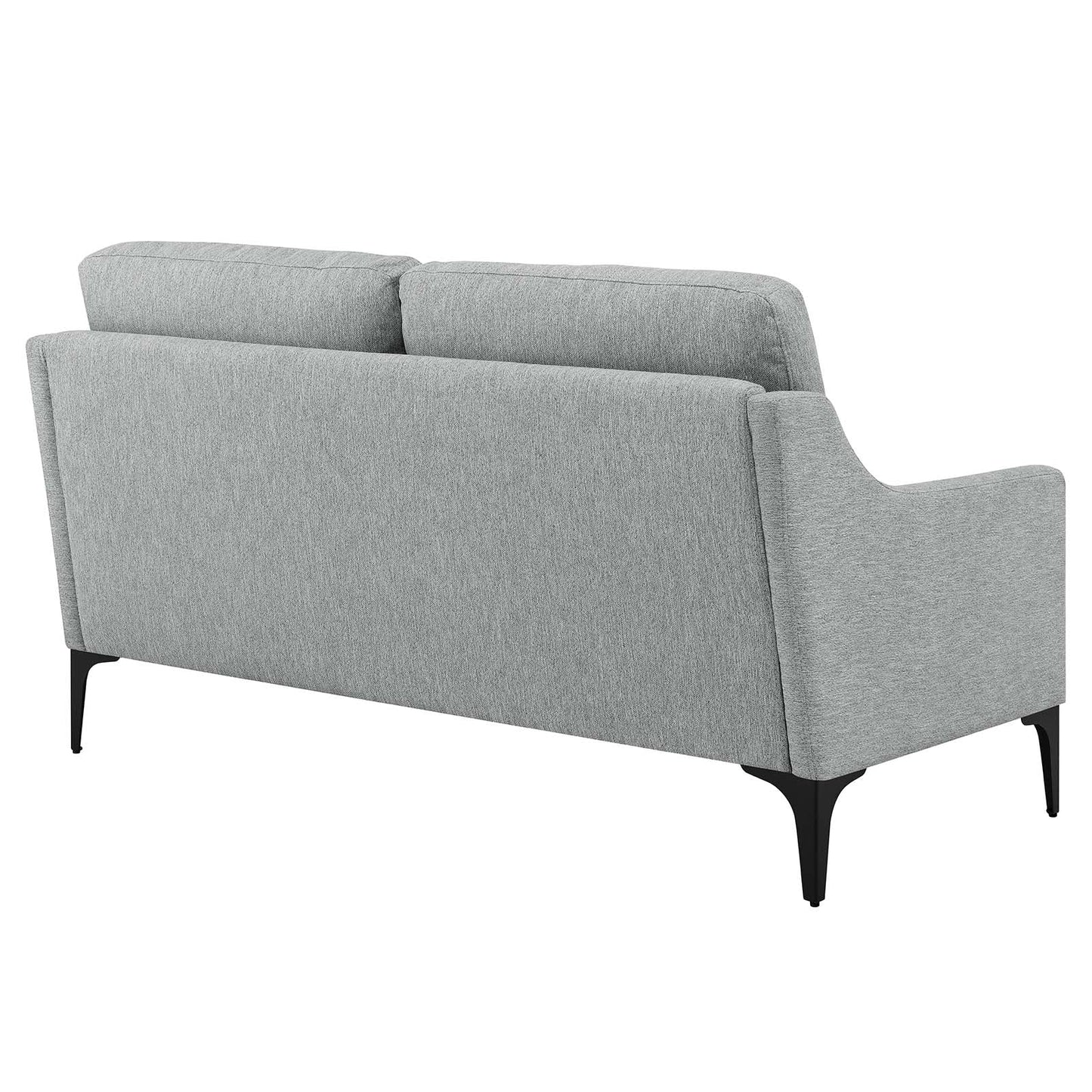 Corland Upholstered Fabric Loveseat Light Gray EEI-6021-LGR