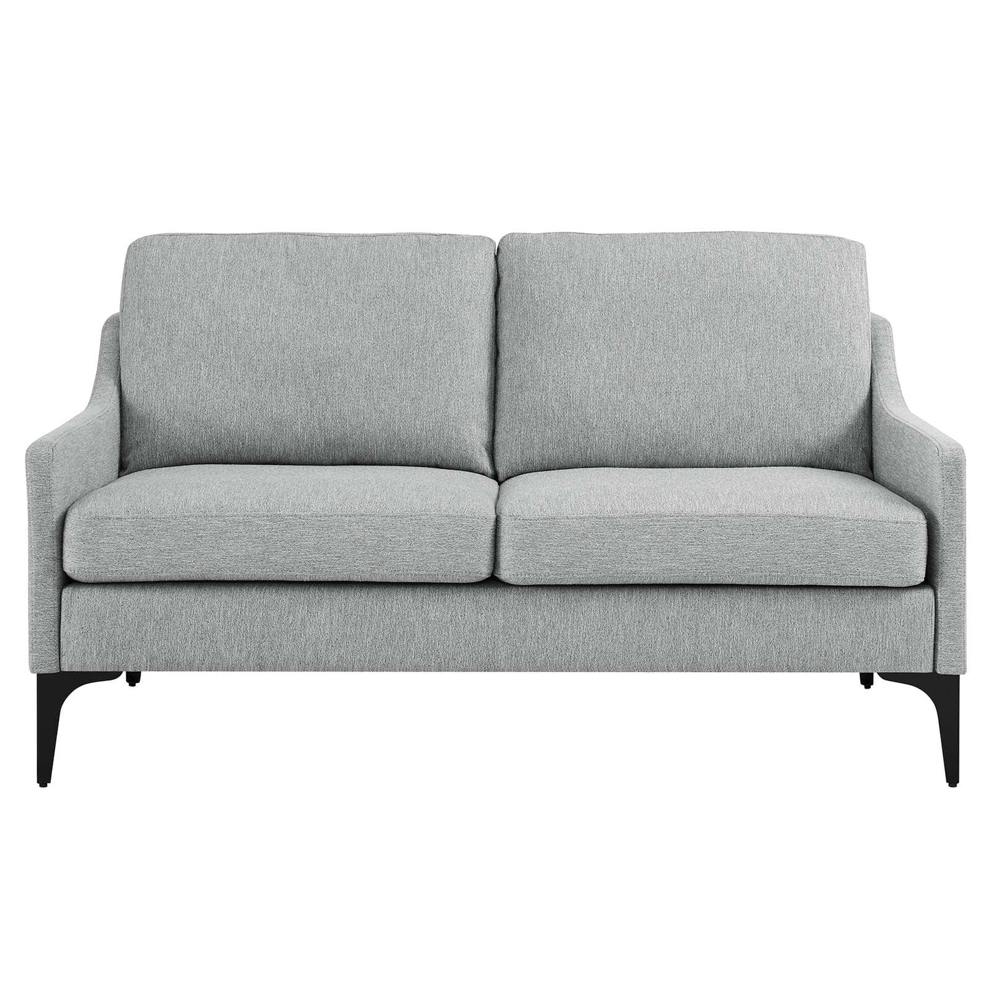 Corland Upholstered Fabric Loveseat Light Gray EEI-6021-LGR