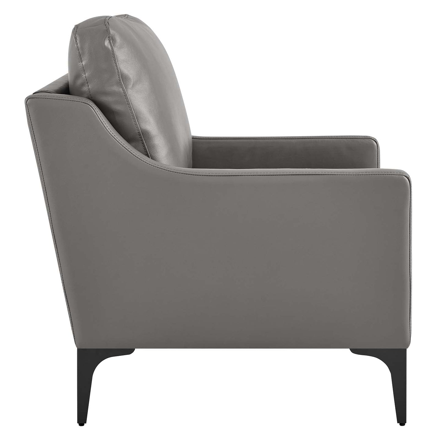 Corland Leather Armchair Gray EEI-6022-GRY