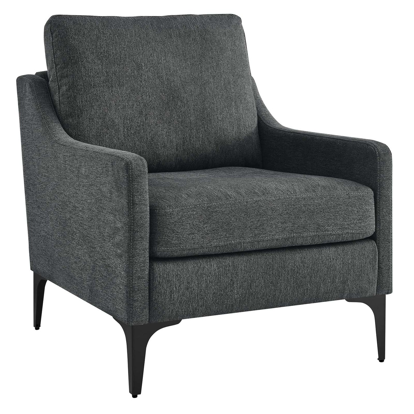 Corland Upholstered Fabric Armchair Charcoal EEI-6023-CHA