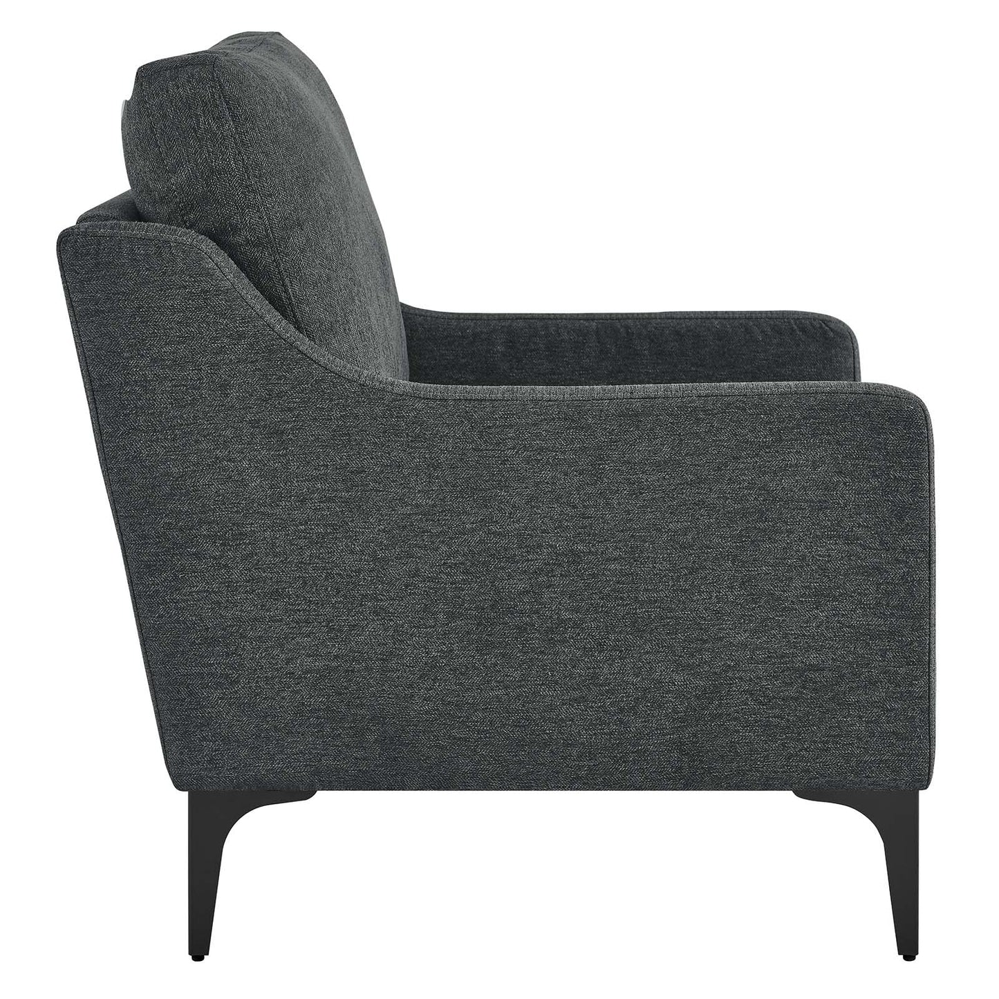 Corland Upholstered Fabric Armchair Charcoal EEI-6023-CHA