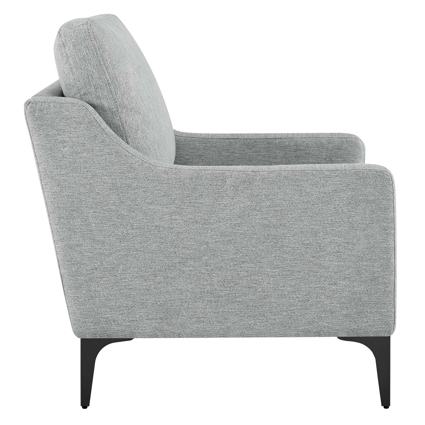 Corland Upholstered Fabric Armchair Light Gray EEI-6023-LGR