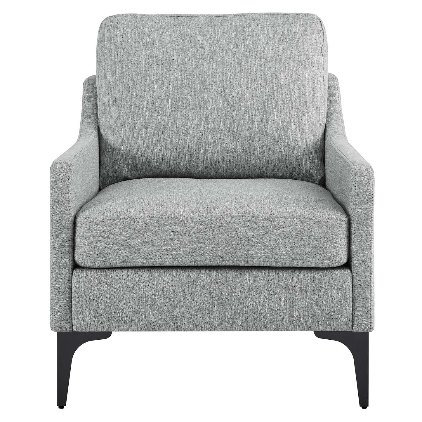 Corland Upholstered Fabric Armchair Light Gray EEI-6023-LGR