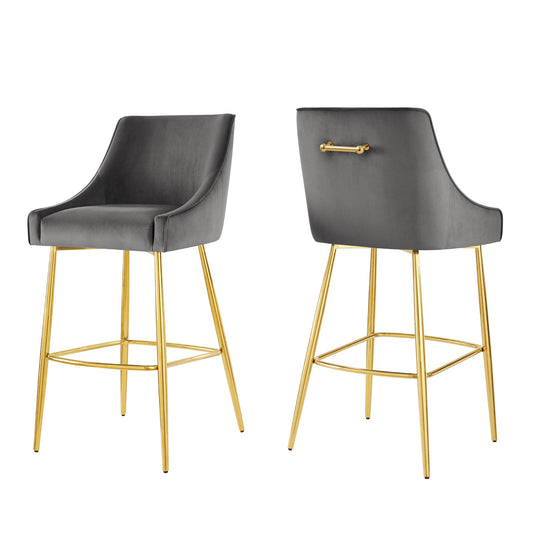 Discern Bar Stools - Set of 2 Gray EEI-6037-GRY