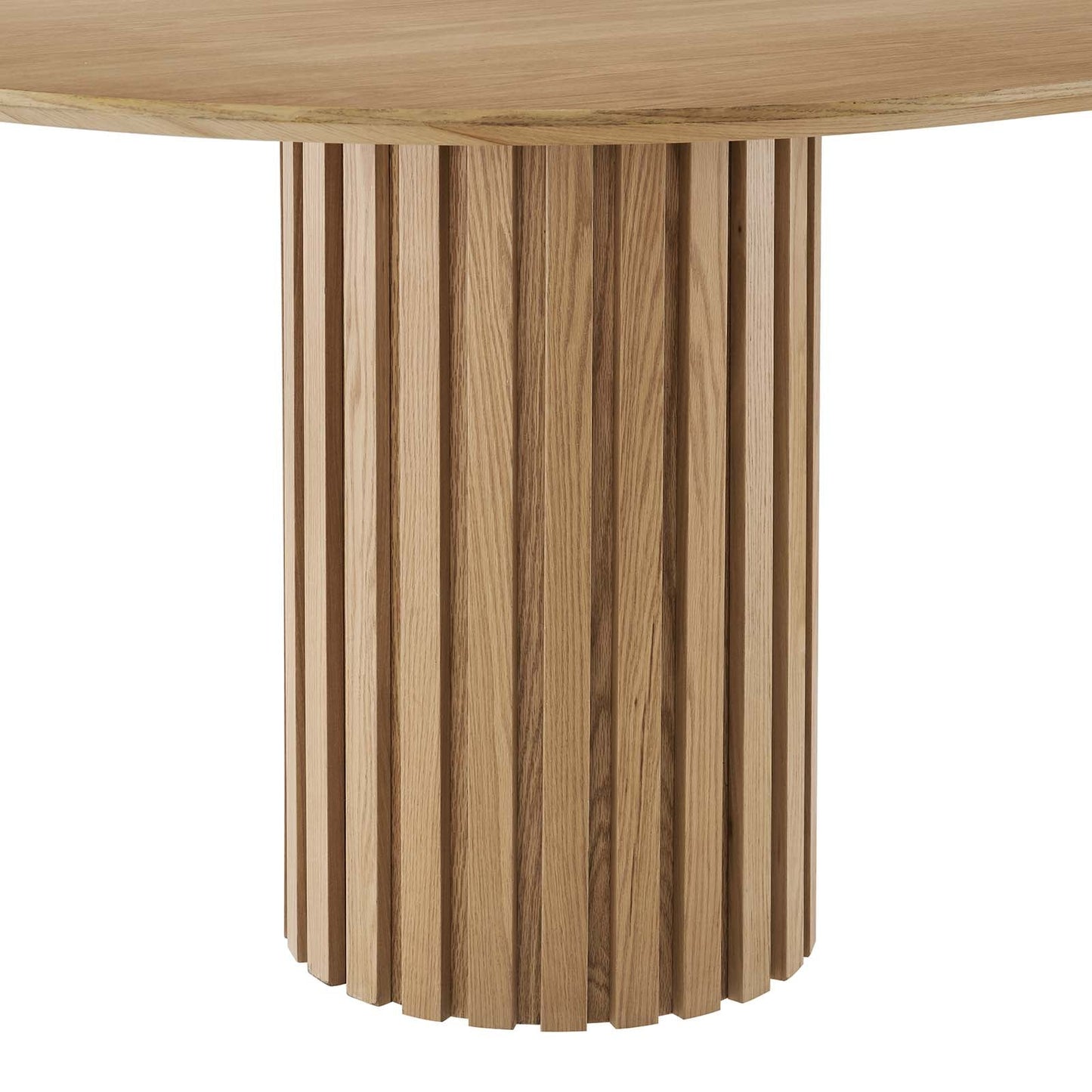 Senja 95" Oval Dining Table Oak EEI-6065-OAK-SET