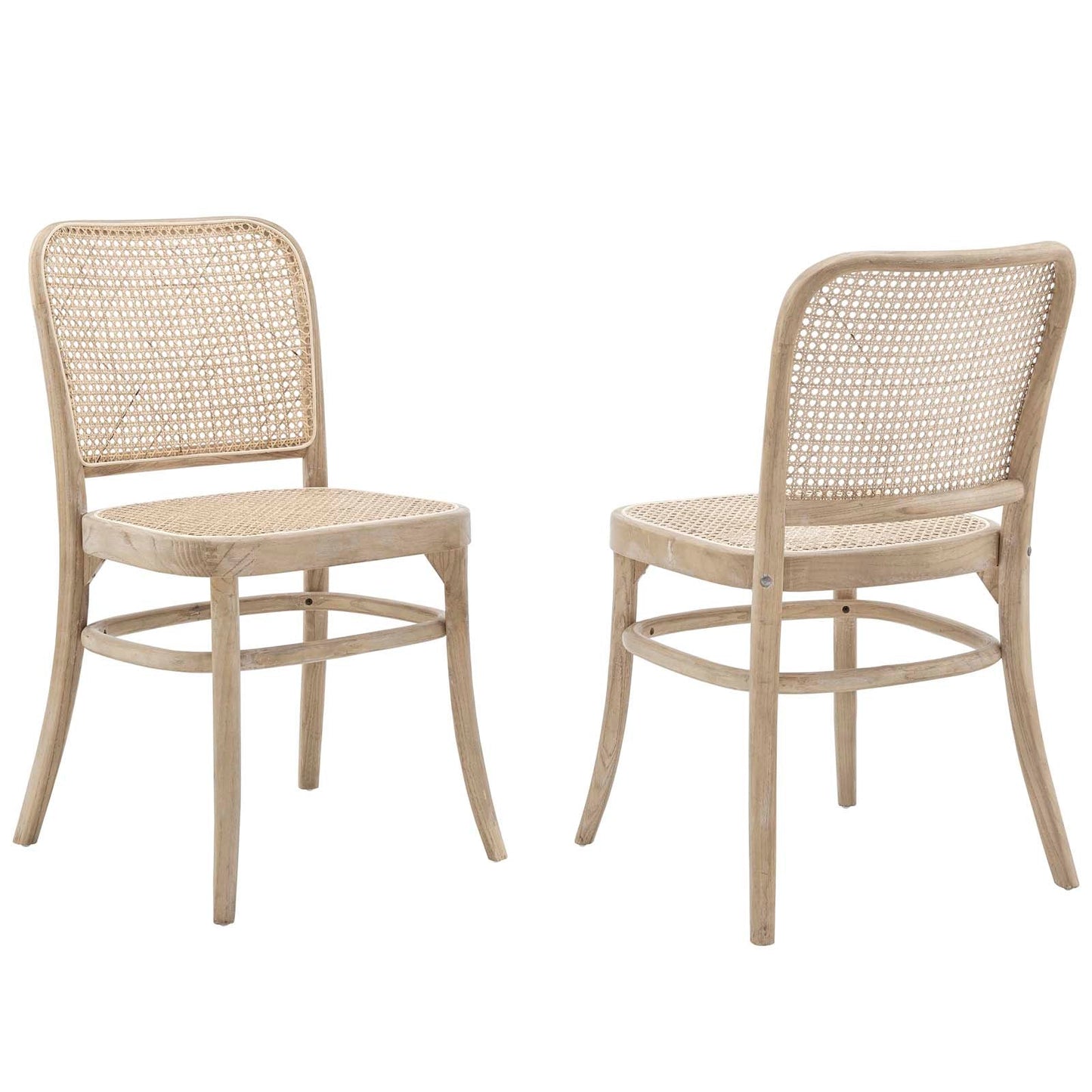 Winona Wood Dining Side Chair Set of 2 Gray EEI-6078-GRY