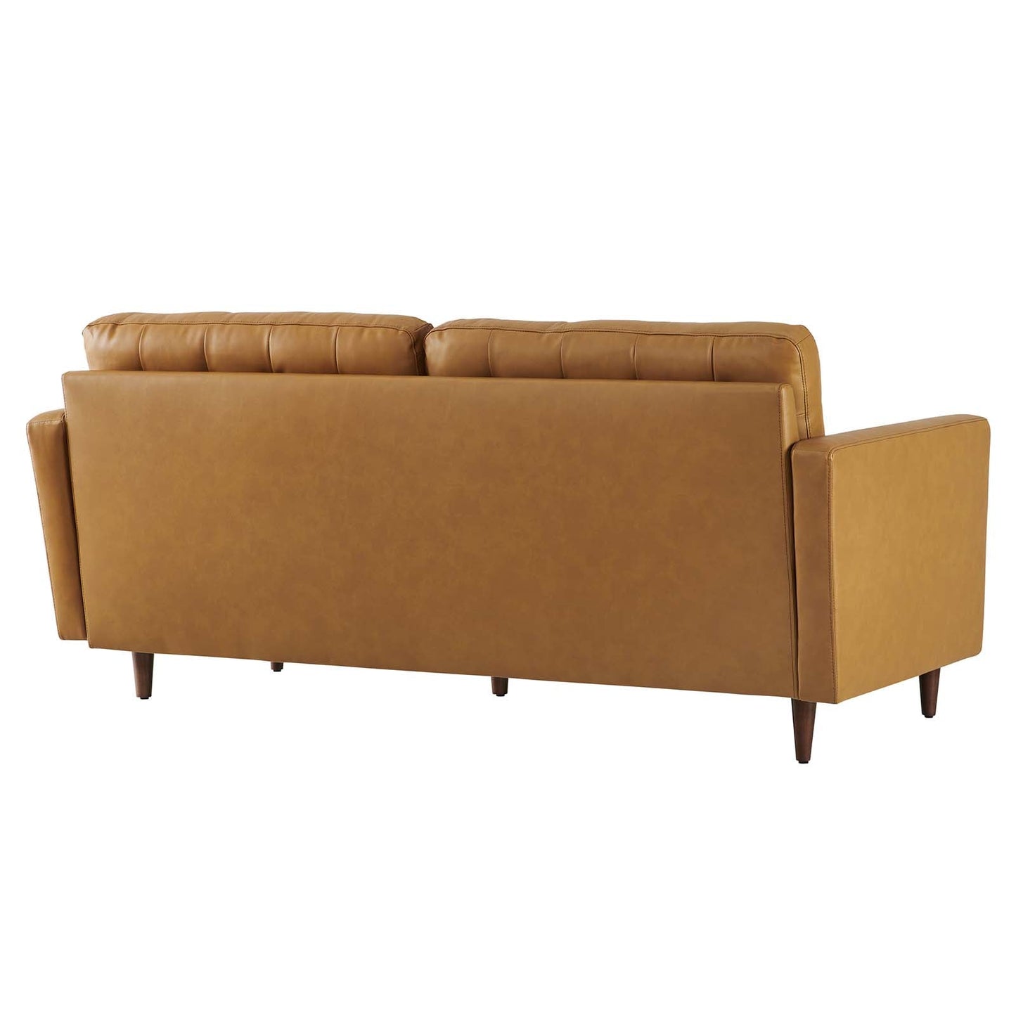 Exalt Tufted Vegan Leather Sofa Tan EEI-6099-TAN