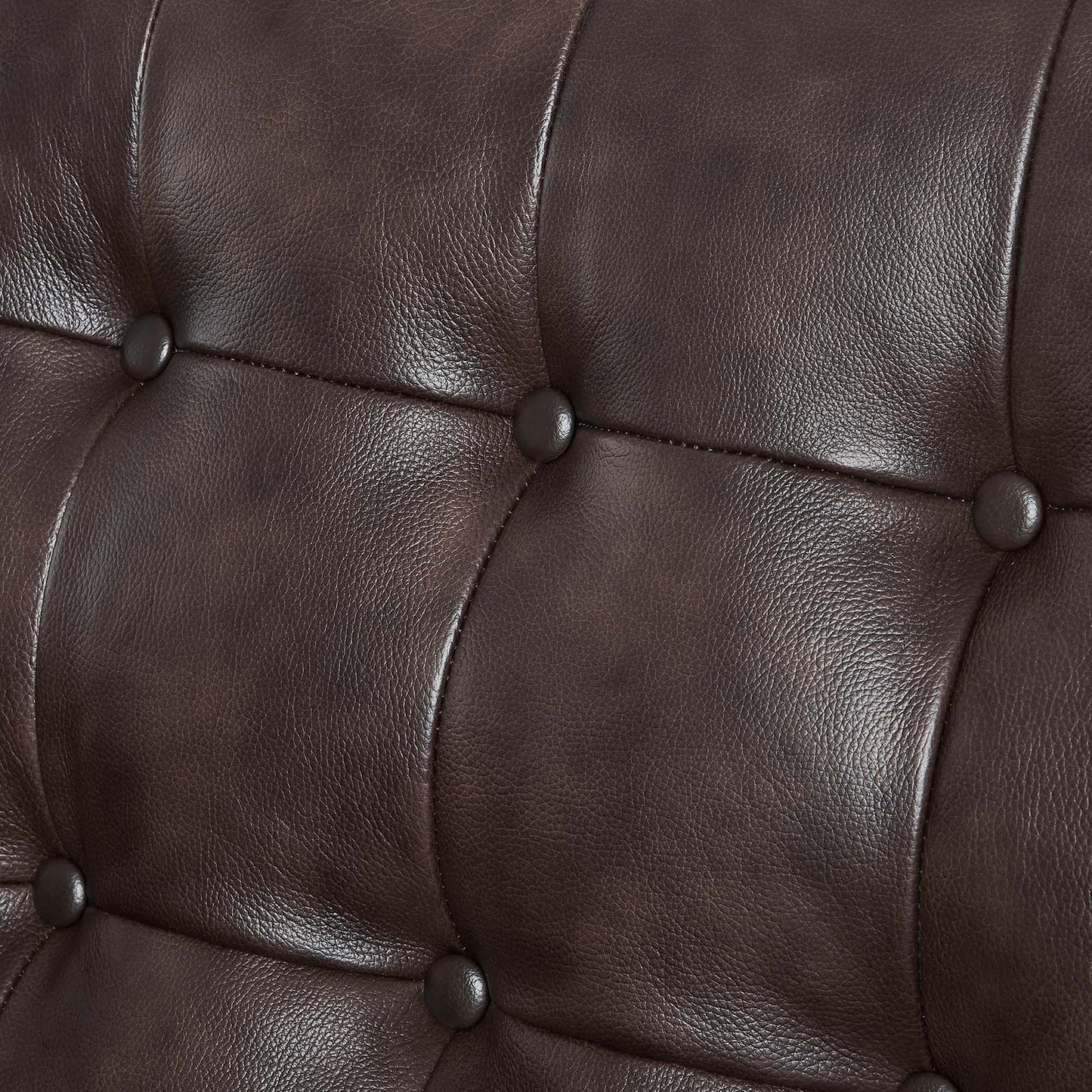 Exalt Tufted Vegan Leather Loveseat Brown EEI-6100-BRN