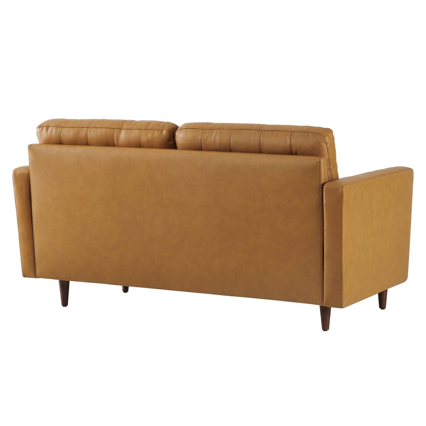 Exalt Tufted Vegan Leather Loveseat Tan EEI-6100-TAN