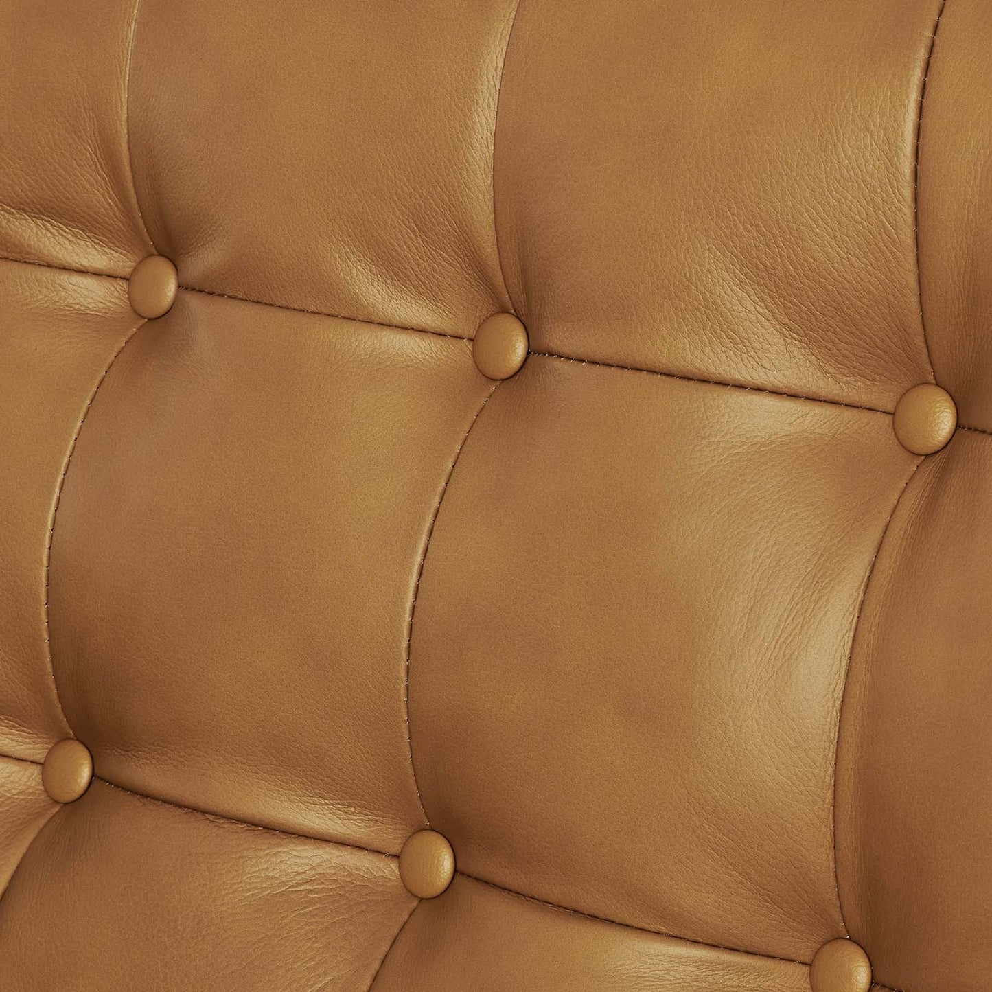 Exalt Tufted Vegan Leather Loveseat Tan EEI-6100-TAN