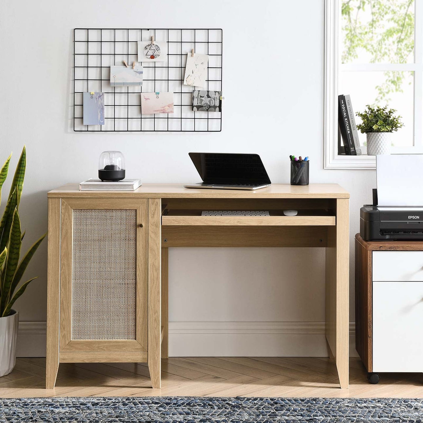 Soma 47" Office Desk Oak EEI-6116-OAK