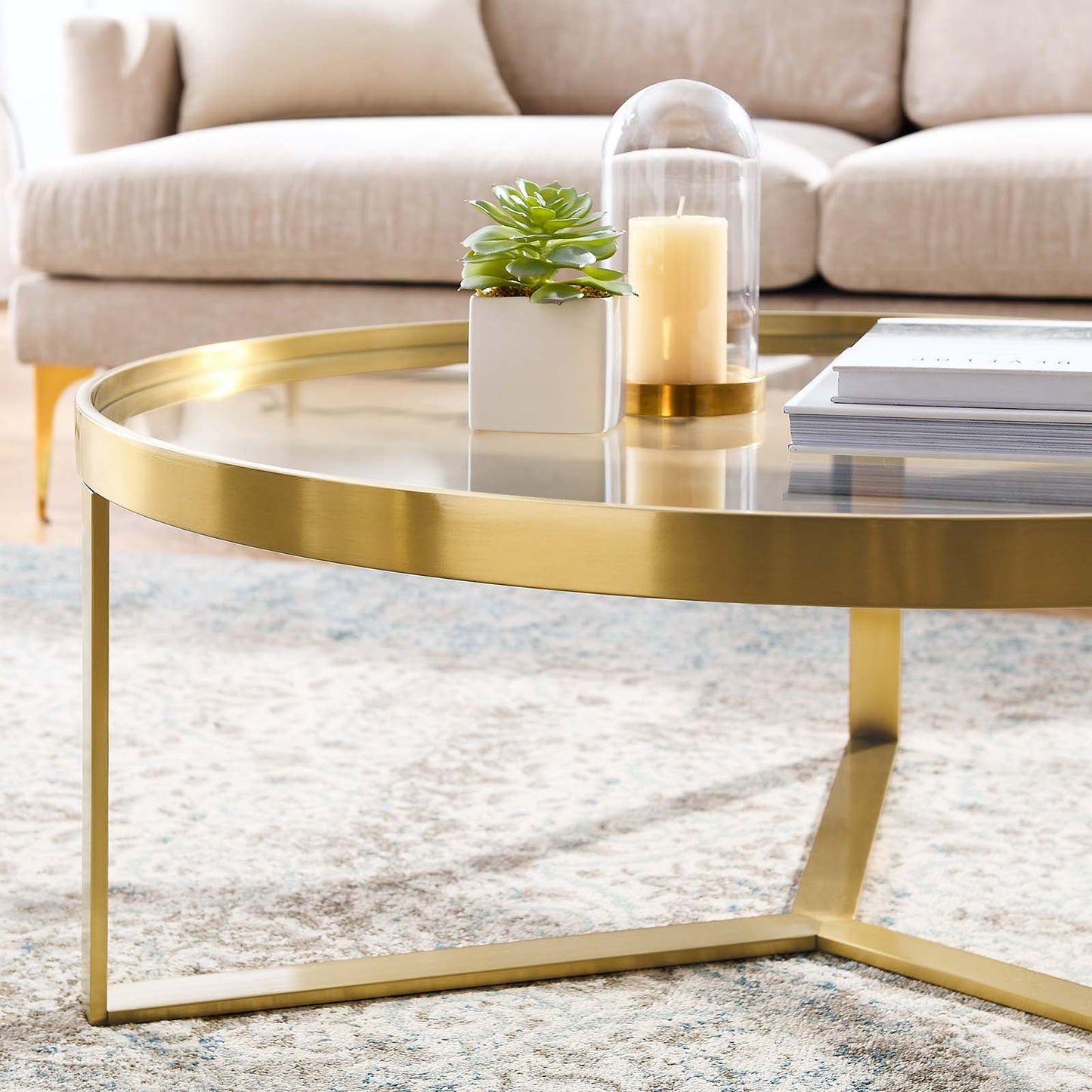 Relay Coffee Table Gold EEI-6153-GLD