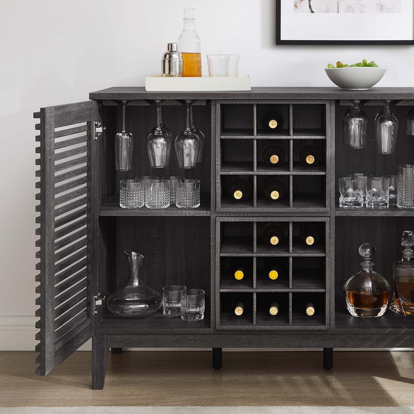 Render Bar Cabinet Charcoal EEI-6156-CHA