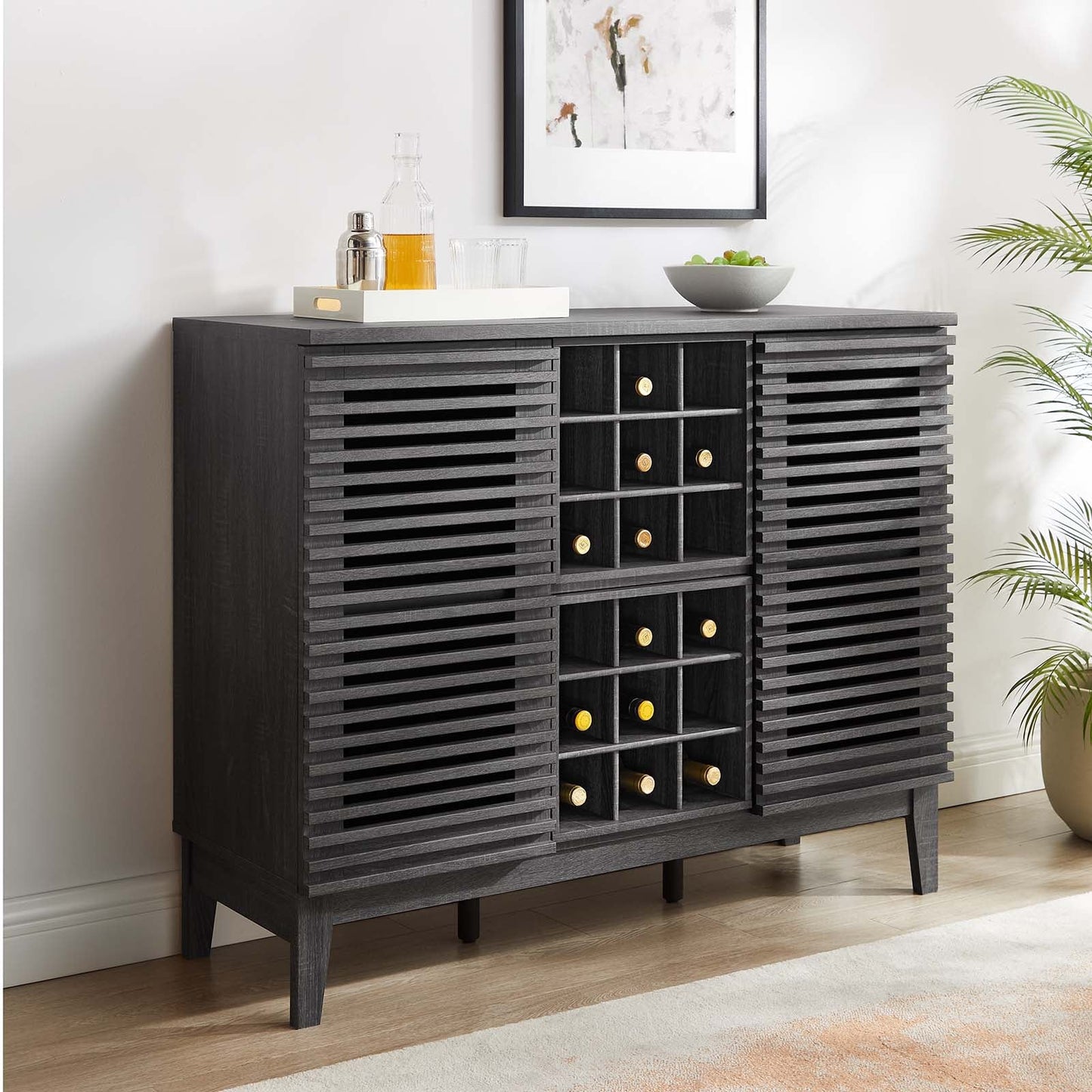 Render Bar Cabinet Charcoal EEI-6156-CHA