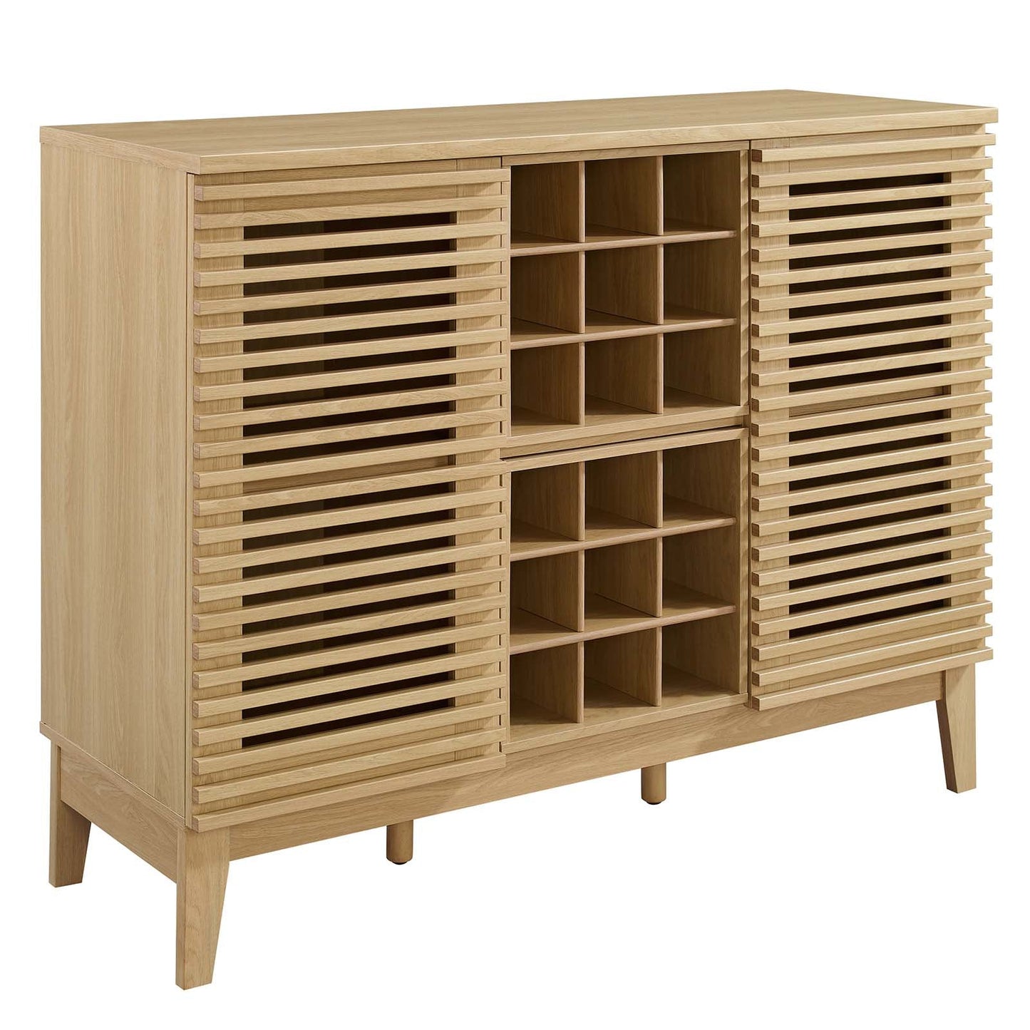 Render Bar Cabinet Oak EEI-6156-OAK