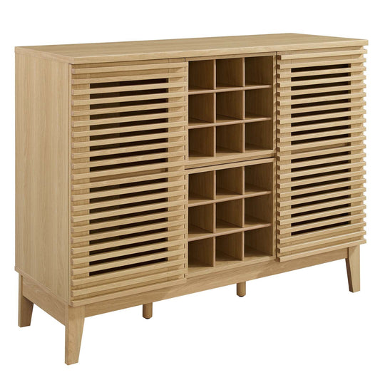 Render Bar Cabinet Oak EEI-6156-OAK