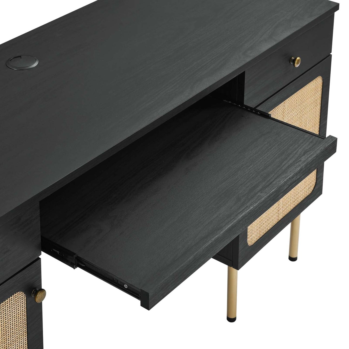 Chaucer Office Desk Black EEI-6199-BLK