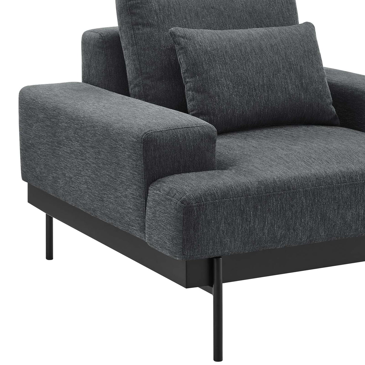 Proximity Upholstered Fabric Armchair Charcoal EEI-6216-CHA