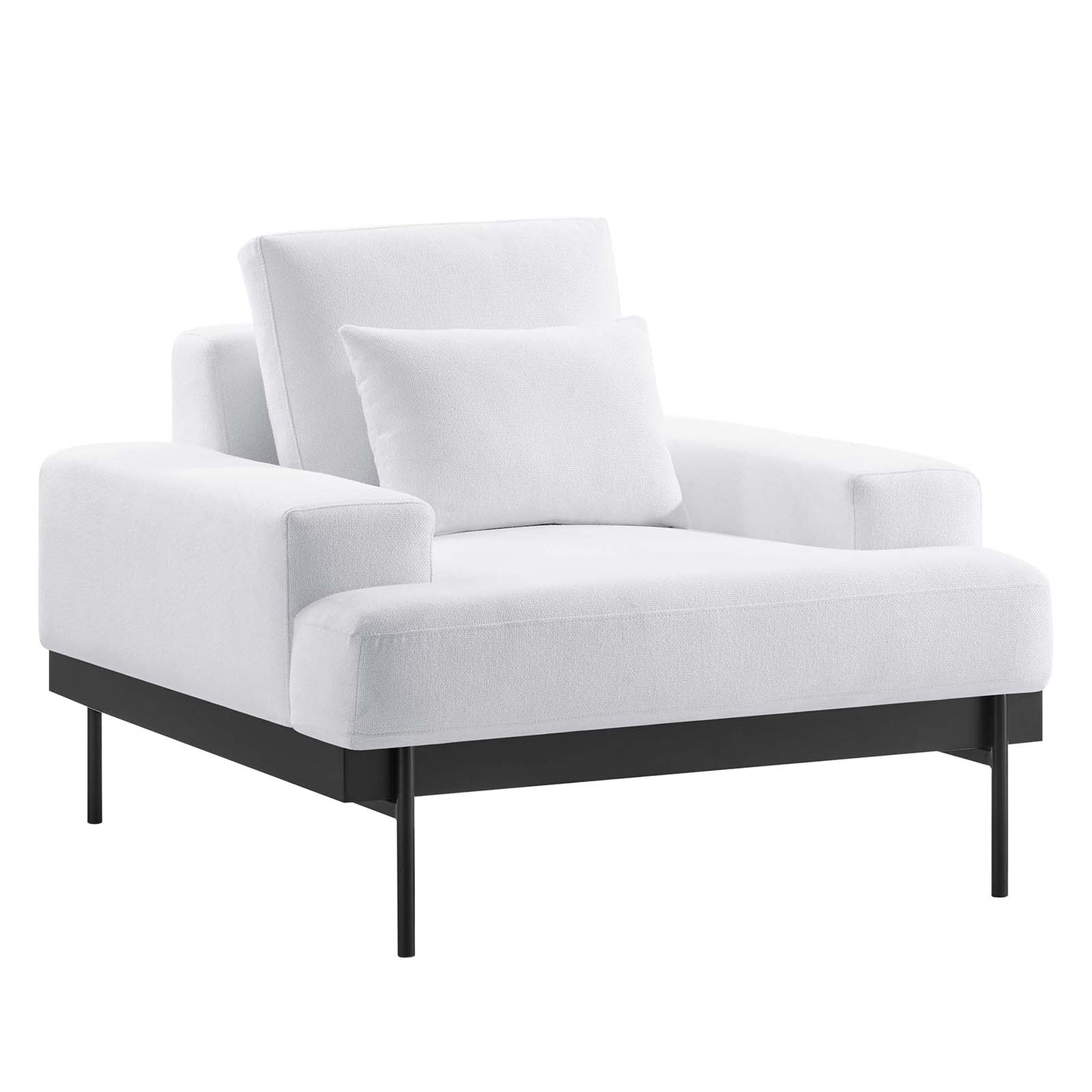 Proximity Upholstered Fabric Armchair White EEI-6216-WHI