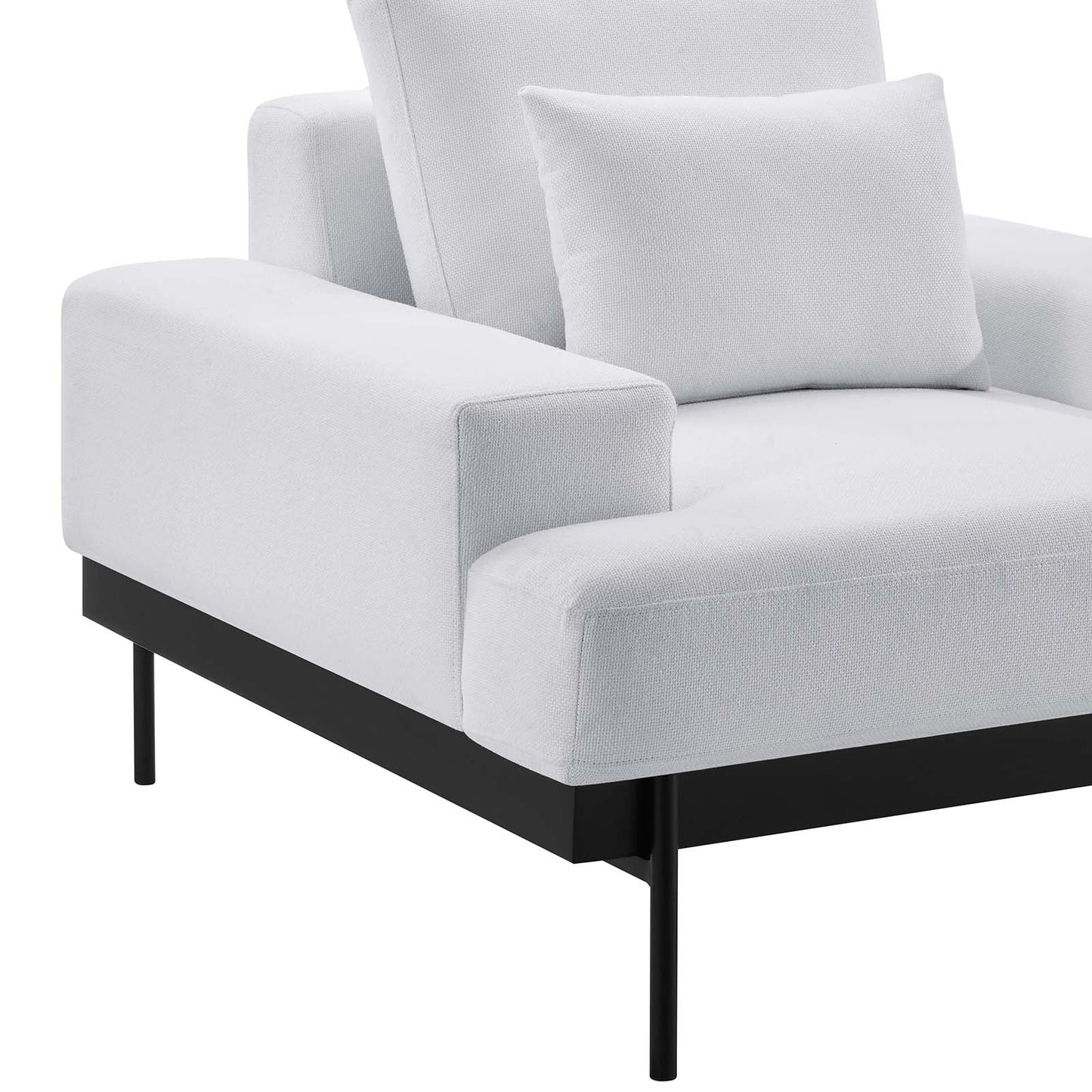 Proximity Upholstered Fabric Armchair White EEI-6216-WHI