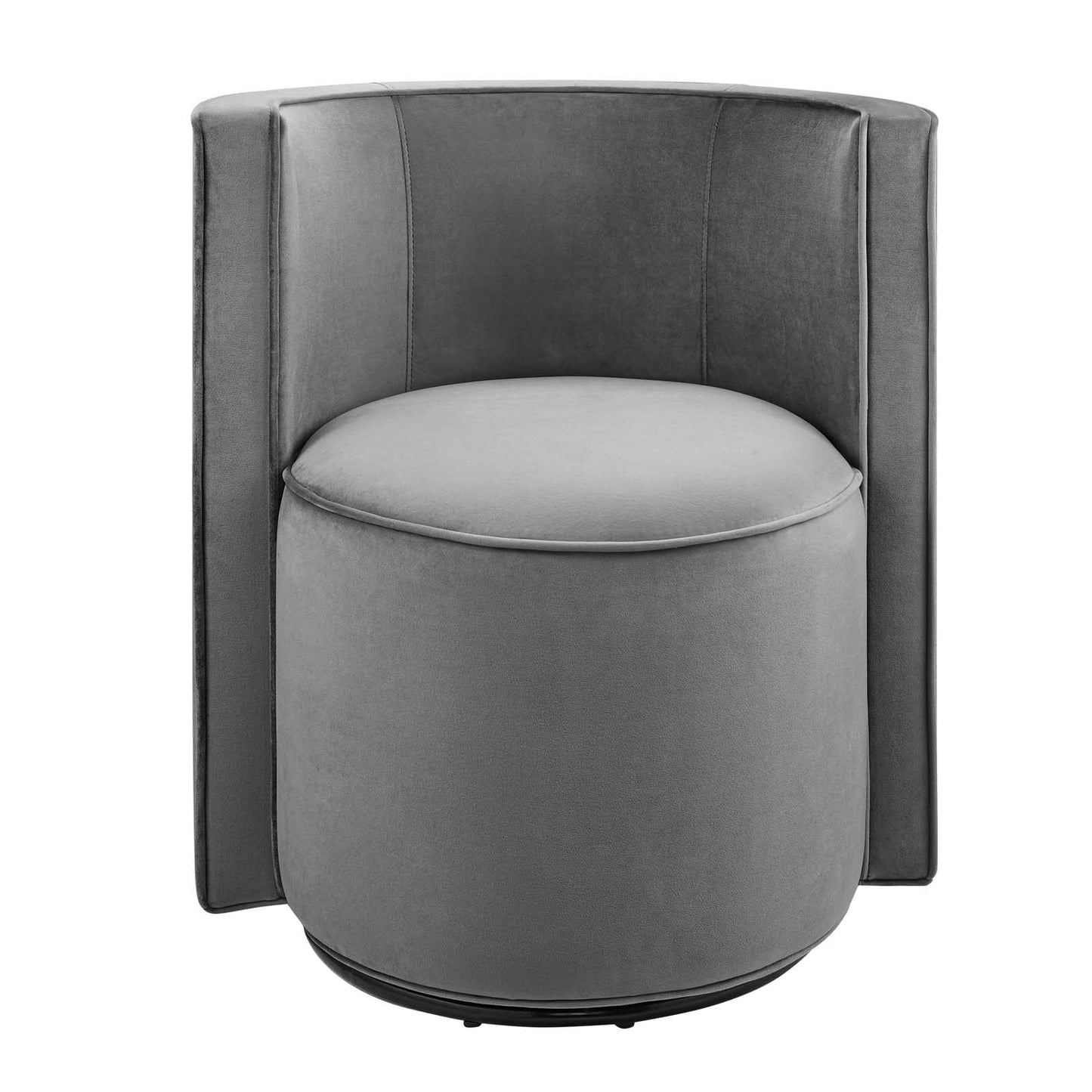 Della Performance Velvet Fabric Swivel Chair Gray EEI-6222-GRY