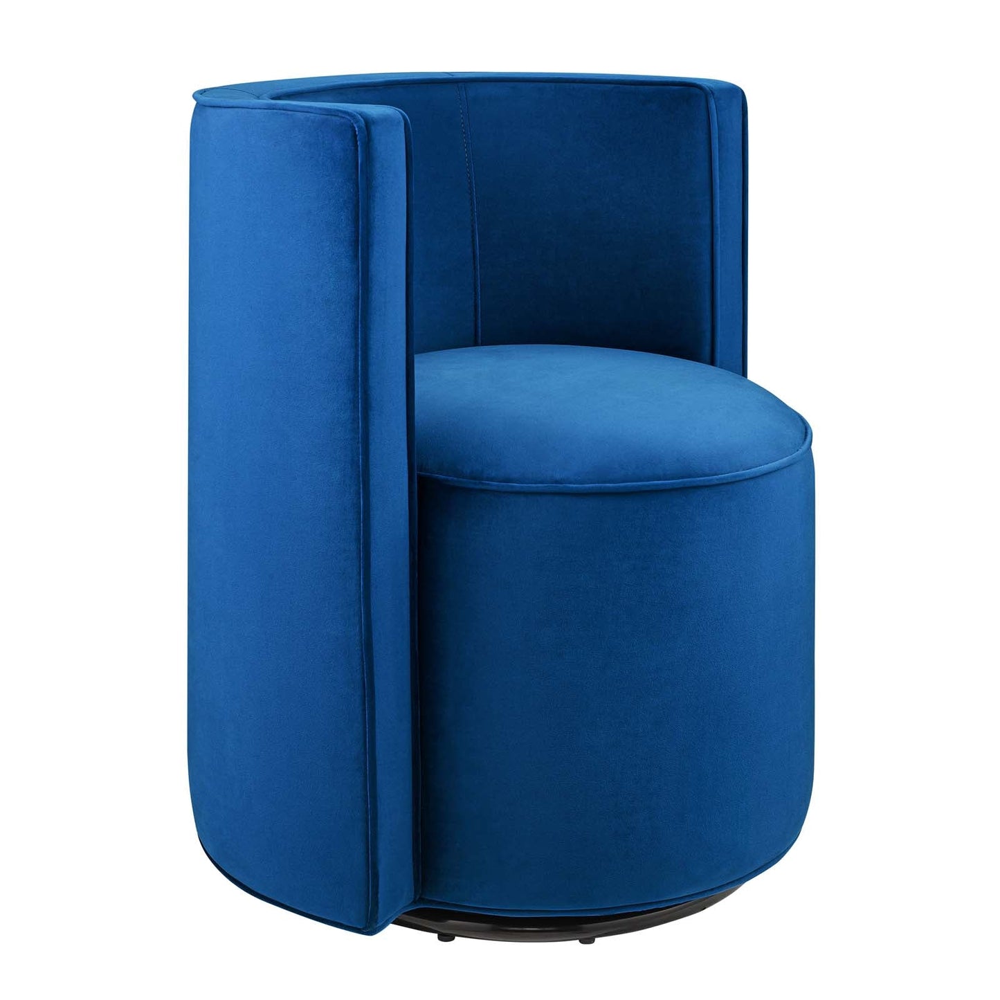 Della Performance Velvet Fabric Swivel Chair Navy EEI-6222-NAV