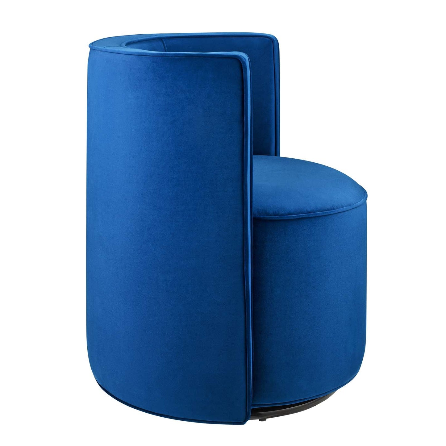 Della Performance Velvet Fabric Swivel Chair Navy EEI-6222-NAV