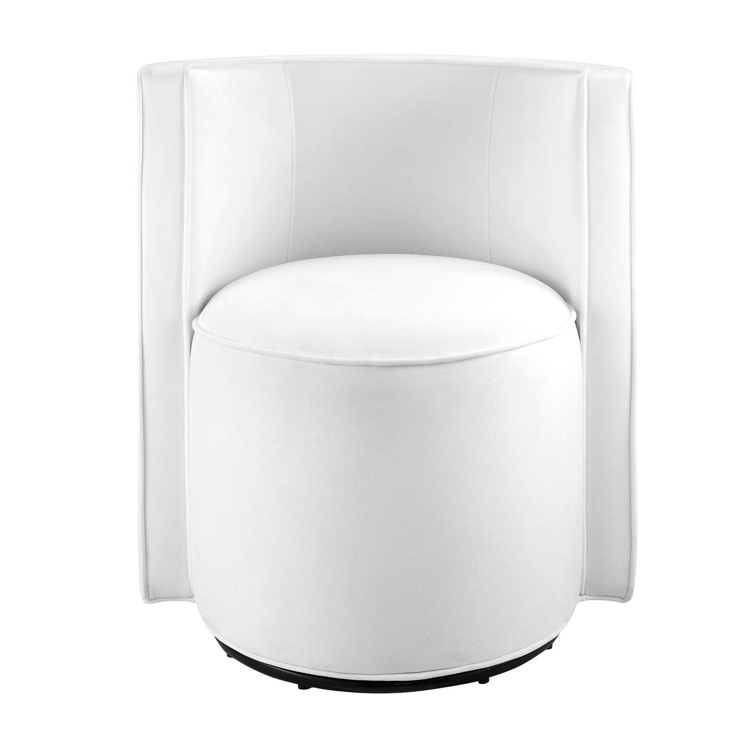 Della Performance Velvet Fabric Swivel Chair White EEI-6222-WHI