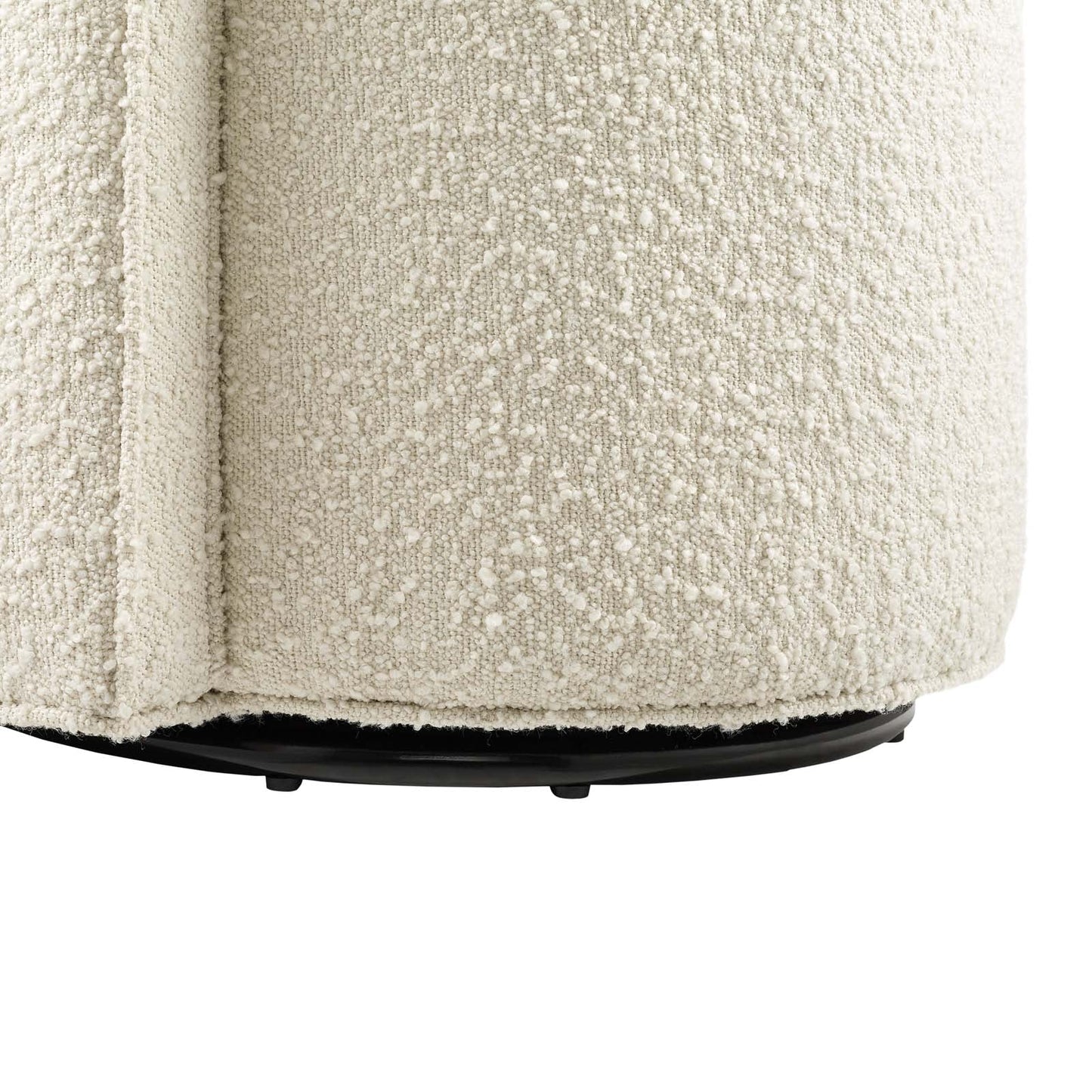 Della Boucle Fabric Swivel Chair Ivory EEI-6223-IVO