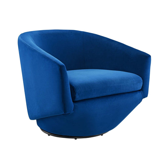 Series Performance Velvet Fabric Swivel Chair Navy EEI-6224-NAV