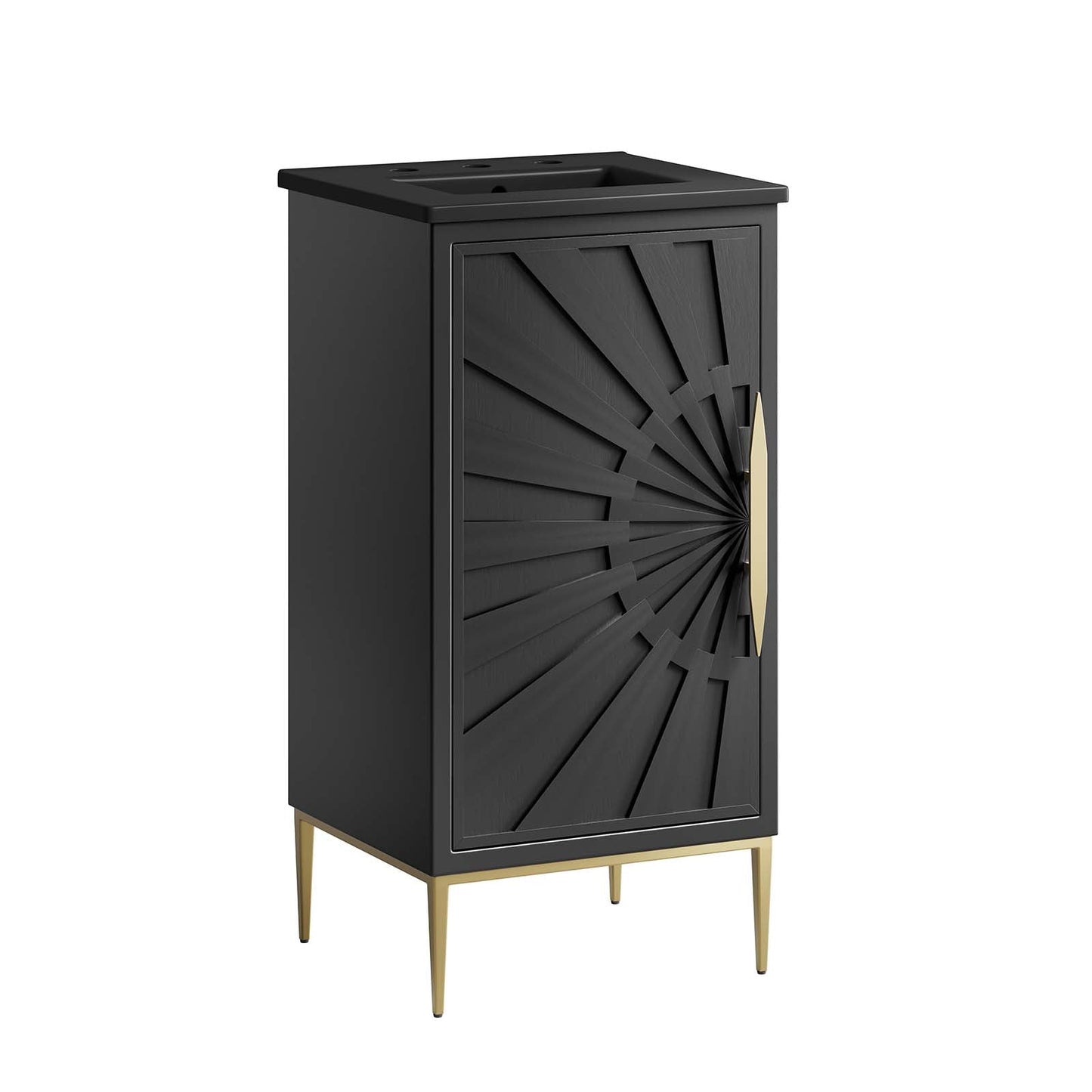 Awaken 18" Bathroom Vanity Black Black EEI-6287-BLK-BLK