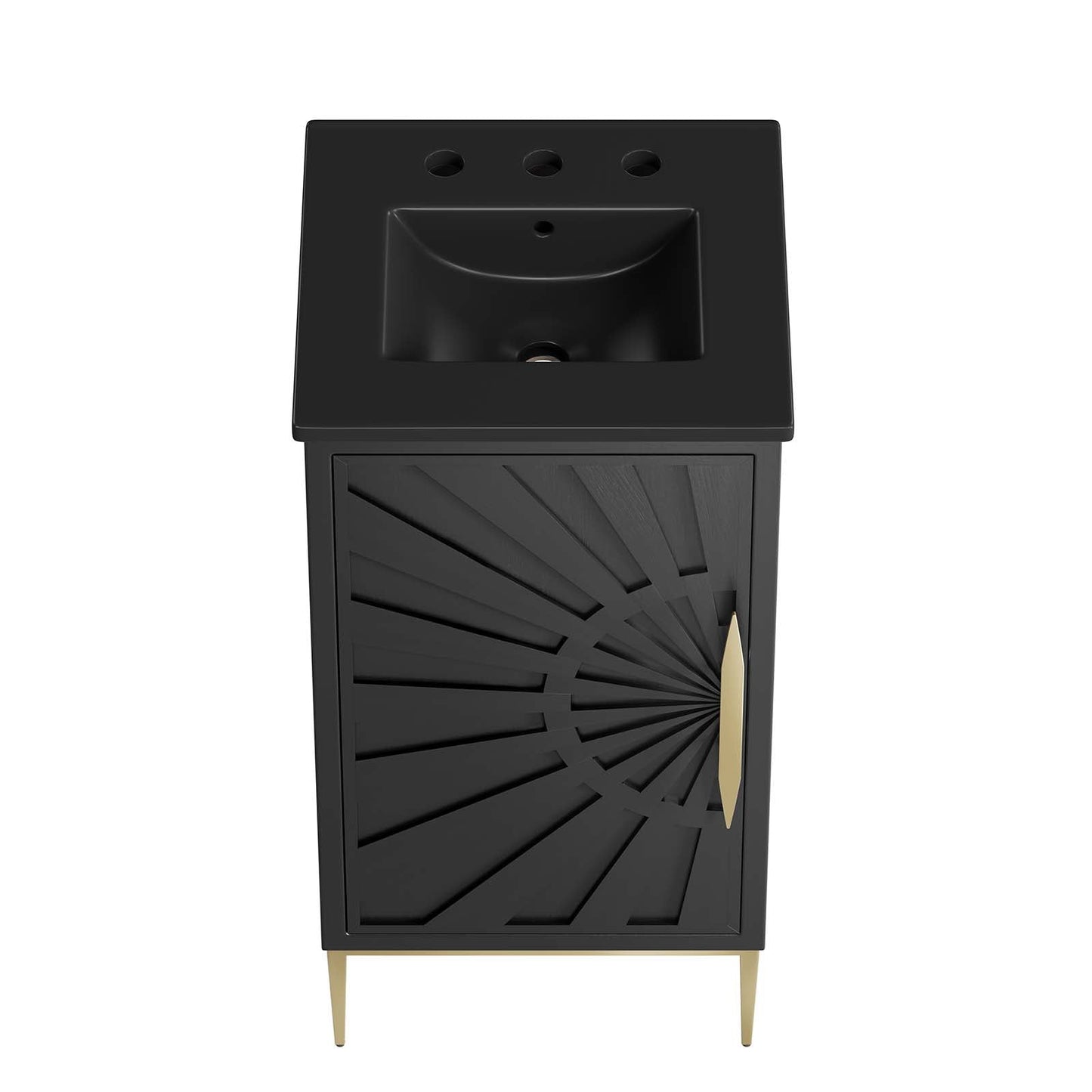 Awaken 18" Bathroom Vanity Black Black EEI-6287-BLK-BLK