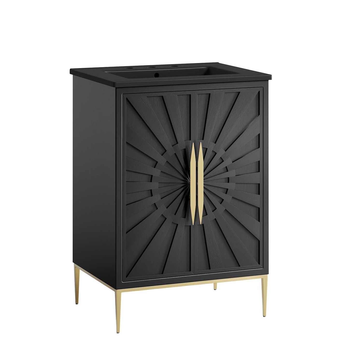 Awaken 24" Bathroom Vanity Black Black EEI-6291-BLK-BLK