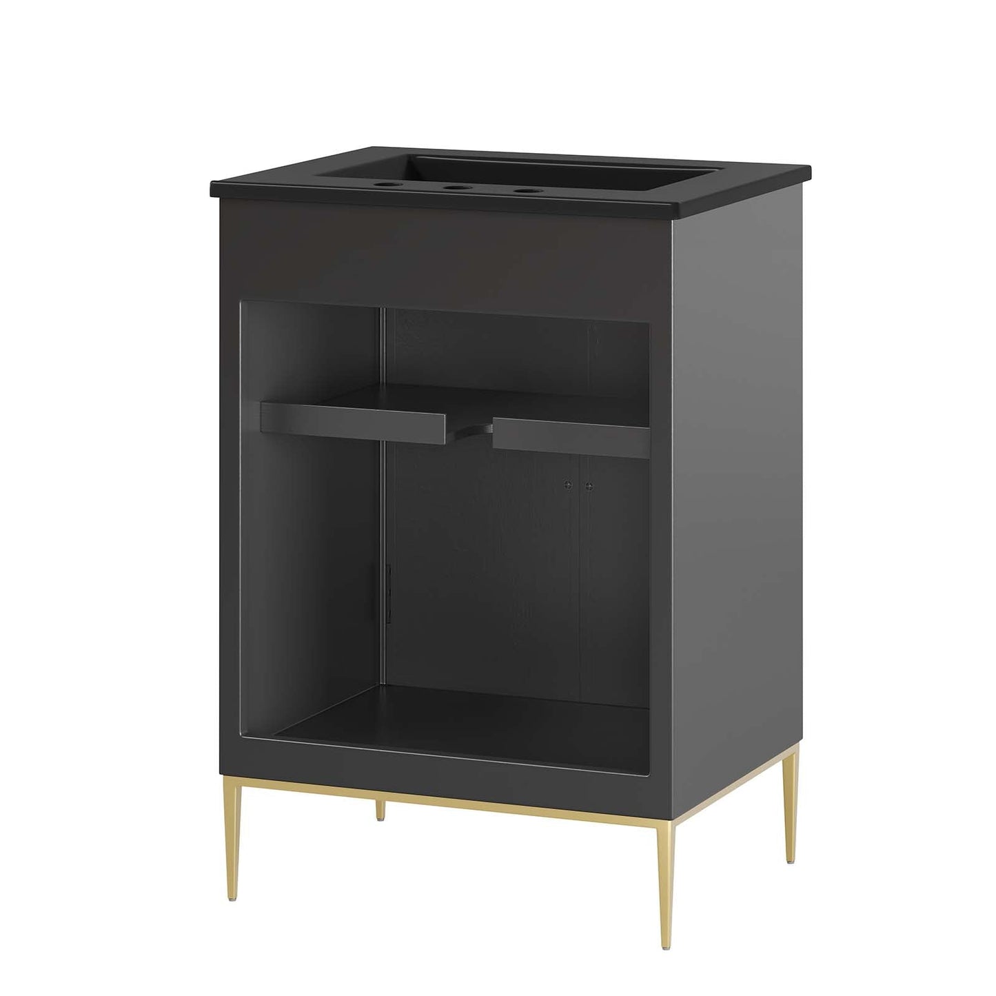 Awaken 24" Bathroom Vanity Black Black EEI-6291-BLK-BLK