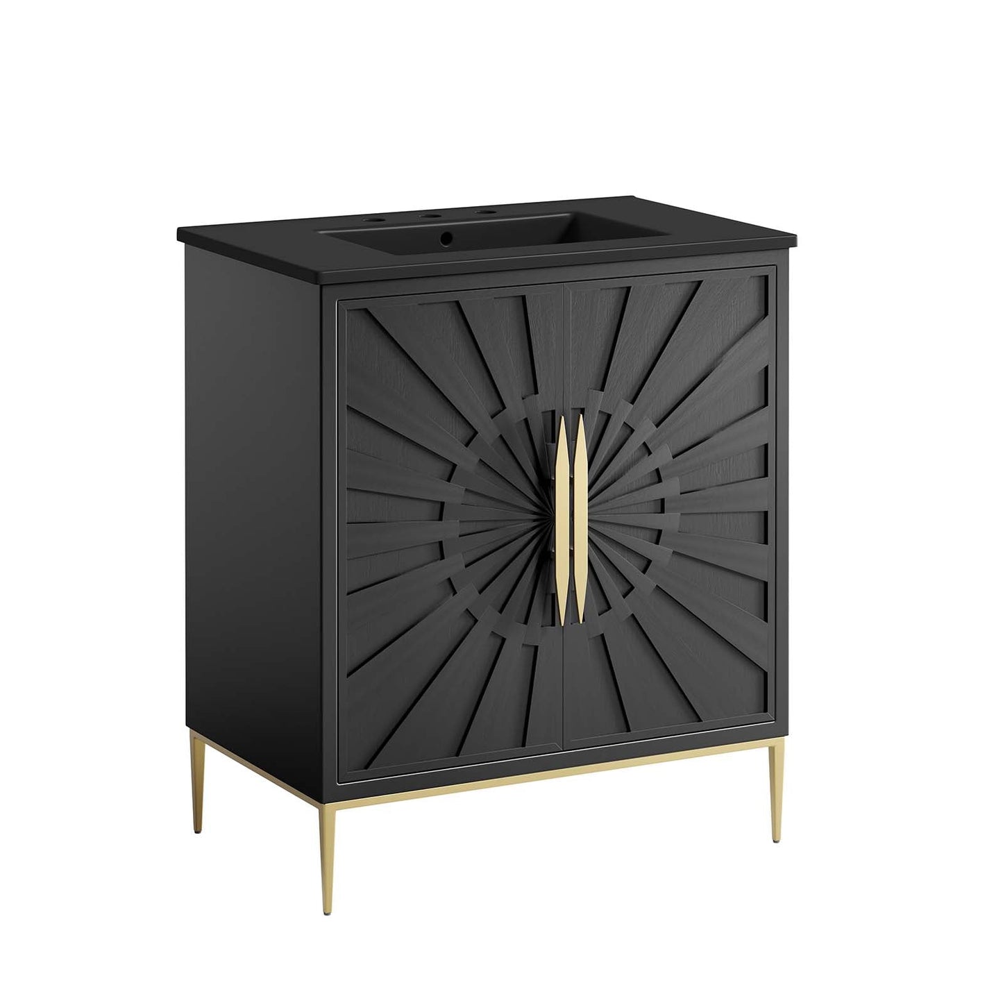 Awaken 30" Bathroom Vanity Black Black EEI-6295-BLK-BLK