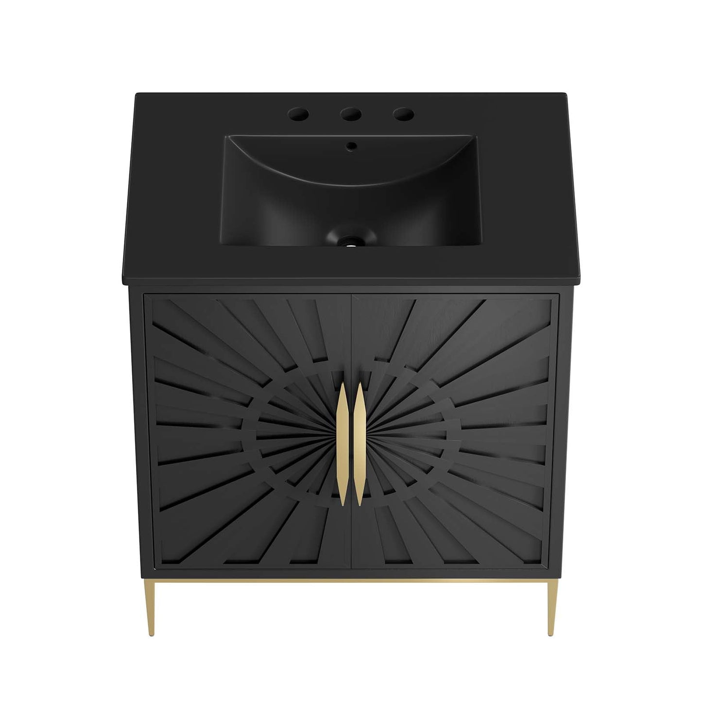 Awaken 30" Bathroom Vanity Black Black EEI-6295-BLK-BLK