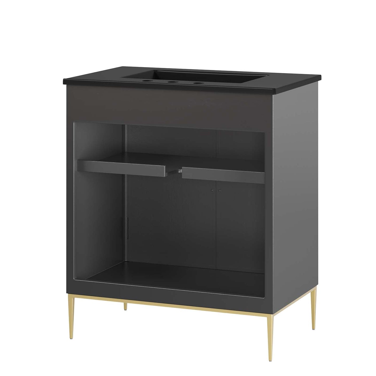 Awaken 30" Bathroom Vanity Black Black EEI-6295-BLK-BLK