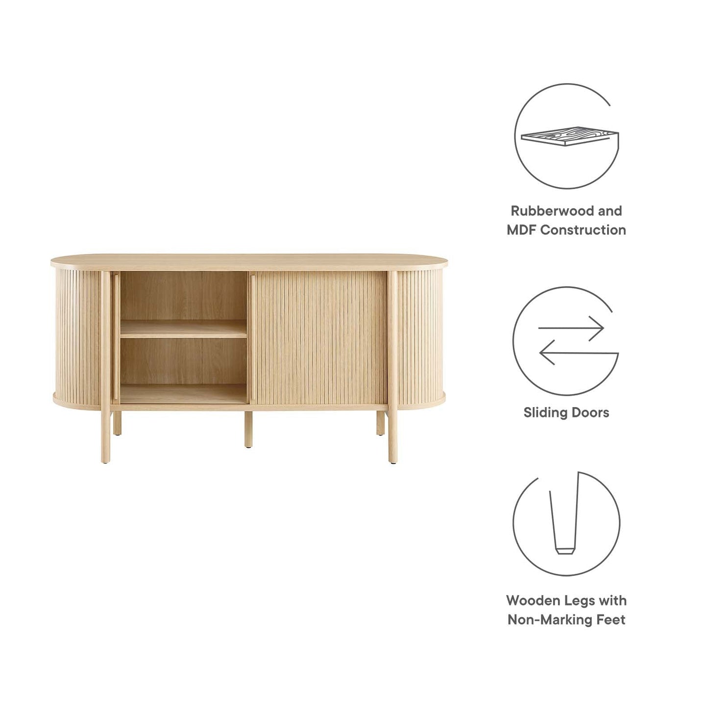 Cadence Sideboard Oak EEI-6309-OAK