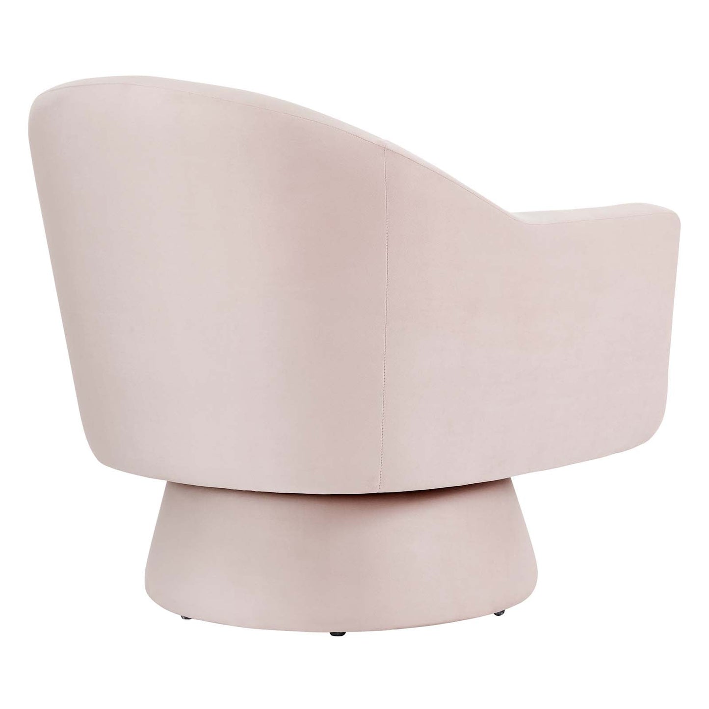 Astral Performance Velvet Fabric and Wood Swivel Chair Pink EEI-6360-PNK