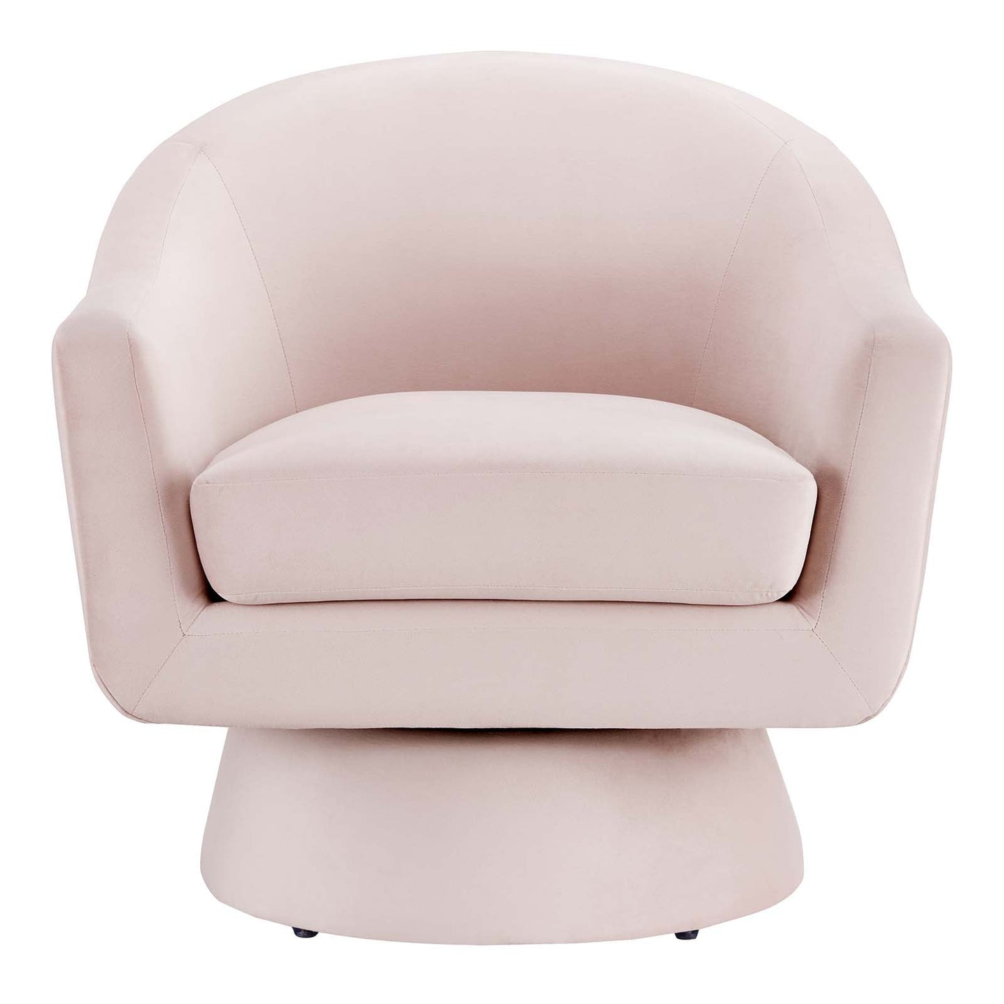 Astral Performance Velvet Fabric and Wood Swivel Chair Pink EEI-6360-PNK