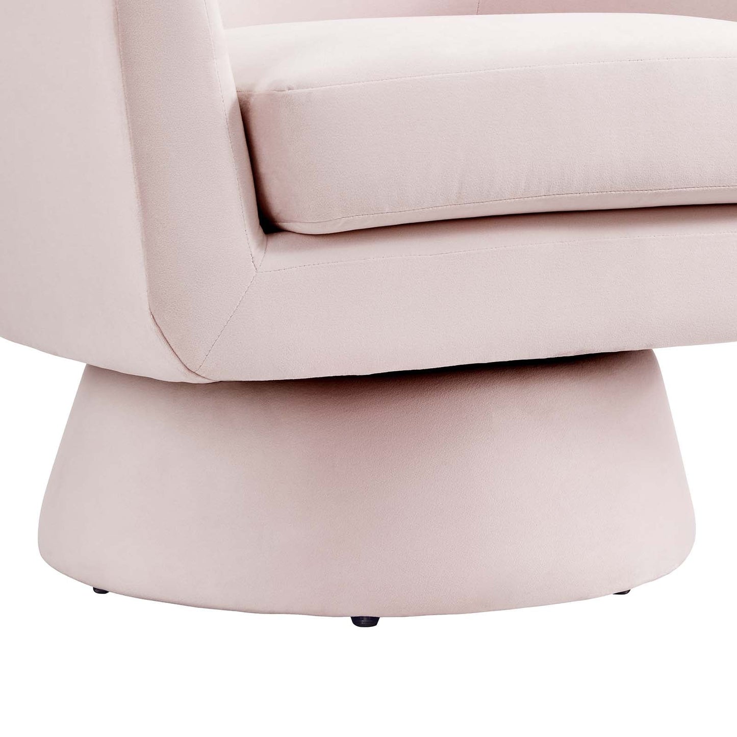 Astral Performance Velvet Fabric and Wood Swivel Chair Pink EEI-6360-PNK